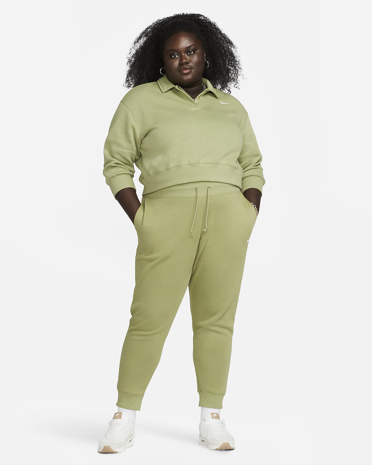 Nike Sportswear Phoenix Fleece Women's High-Waisted Joggers (Plus Size).  Nike IE
