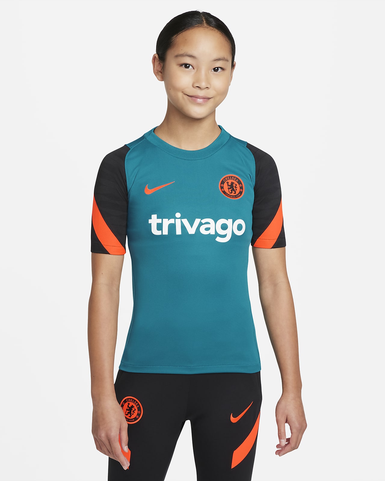 Chelsea FC Strike Nike Dri-FIT Kurzarm-Fußballoberteil für ältere Kinder.  Nike DE