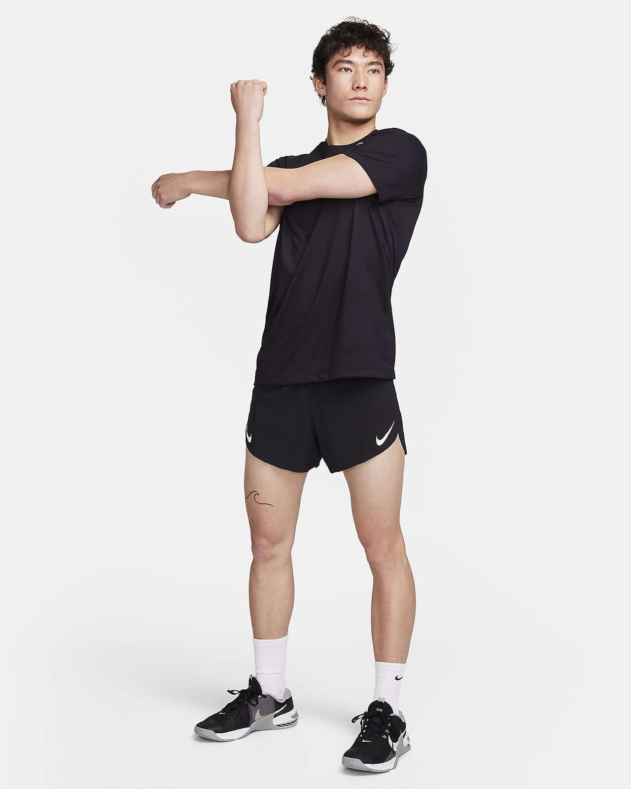 Nike AeroSwift Women's 4 2-in-1 Running Shorts Flyvent Built-in Briefs  DRI-FIT