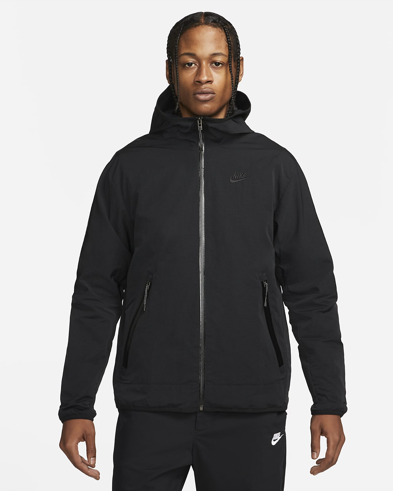 nike fleece lined hooded jacket