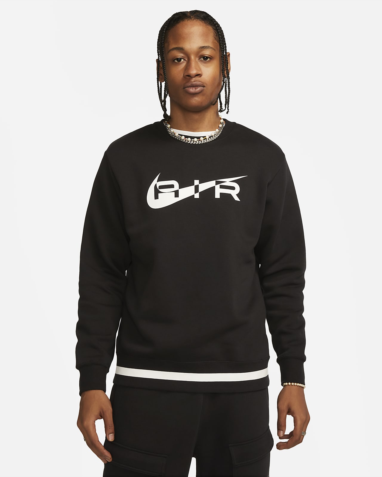 Nike Air Fleece-Sweatshirt mit Rundhalsausschnitt für Herren