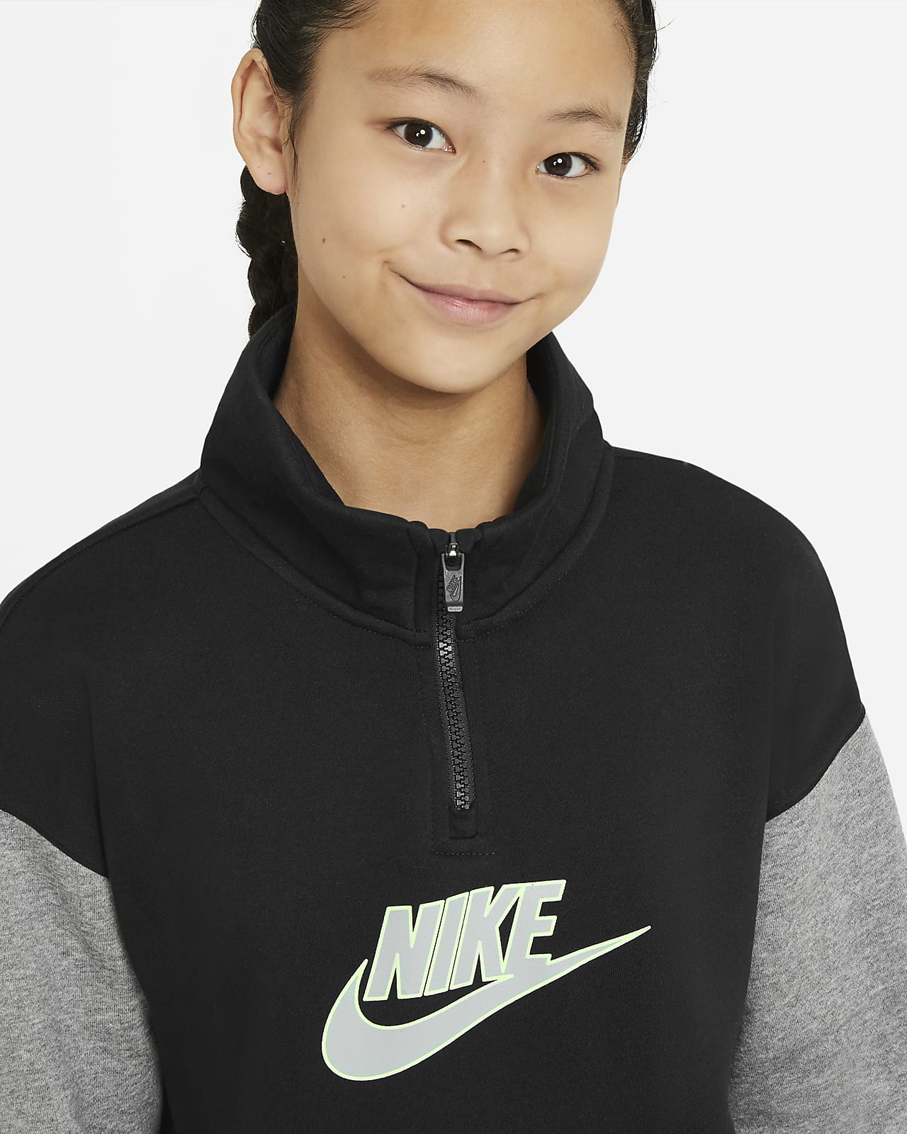 Nike Sportswear Older Kids' (Girls') 1/2-Zip Pullover Top. Nike NO