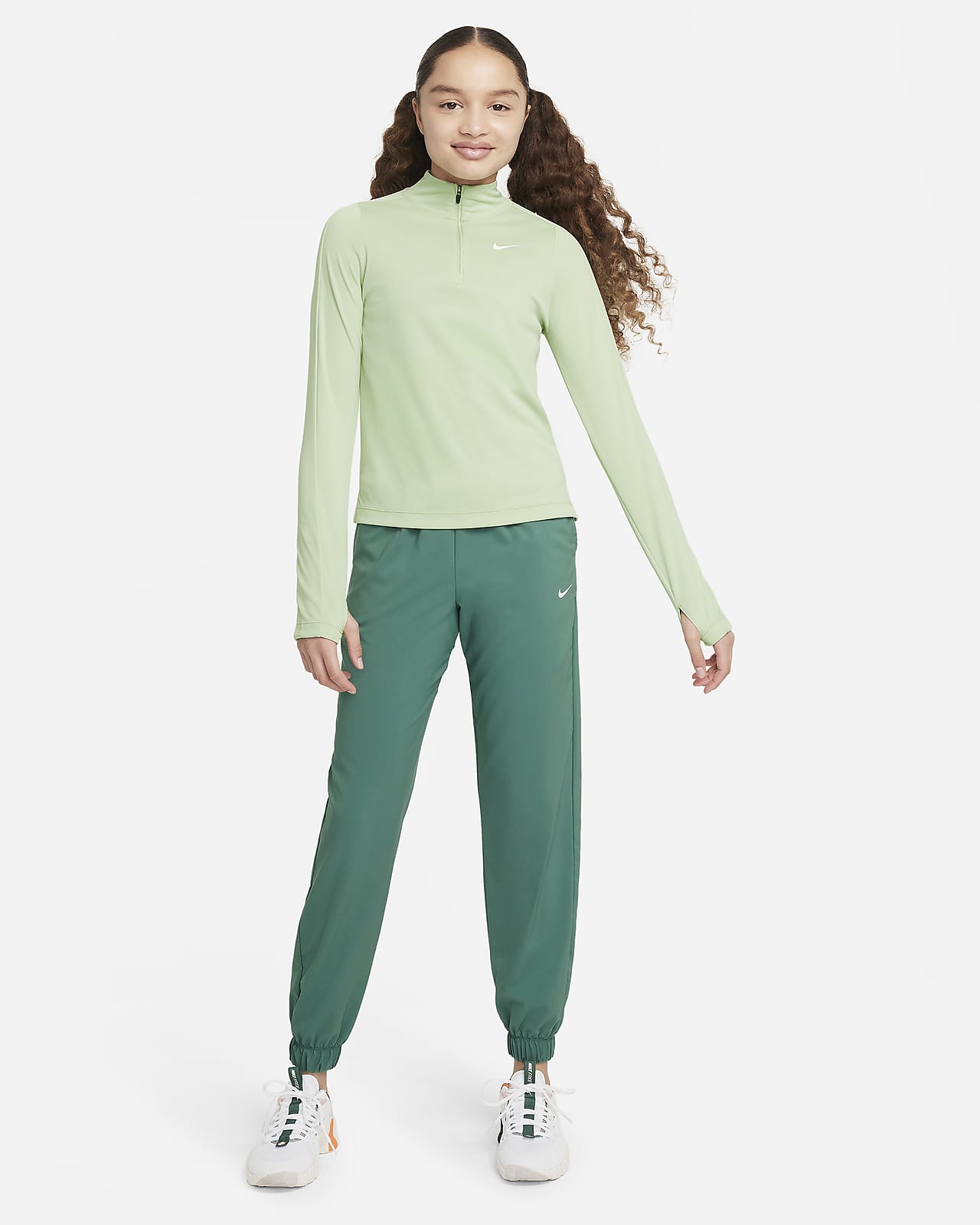 Nike Bv2720 - Girl's Fleece Drawstring Pants Carbon Heather/white XL for  sale online | eBay