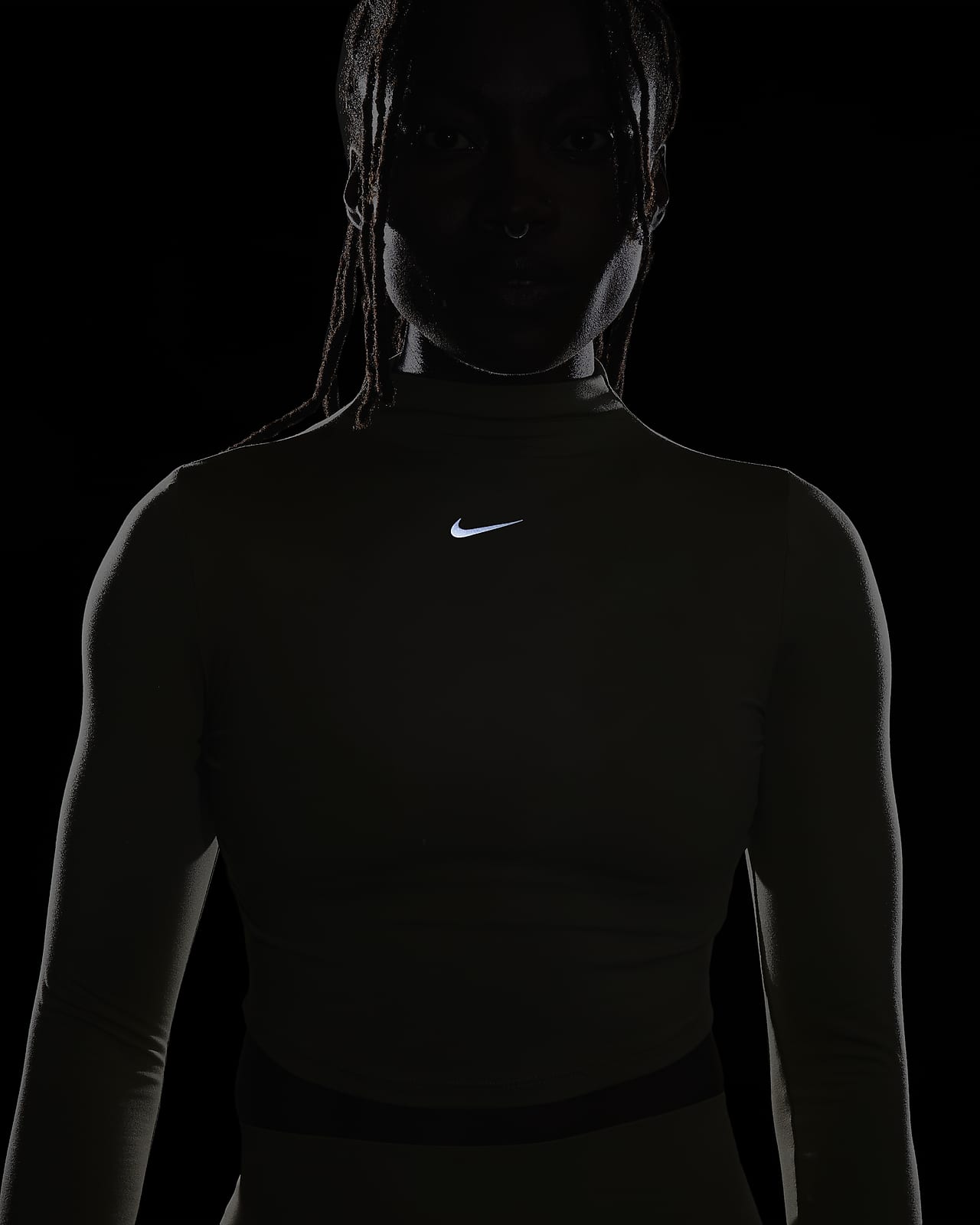 Nike Womens Dri-Fit Epic Luxe Long Tight Black White