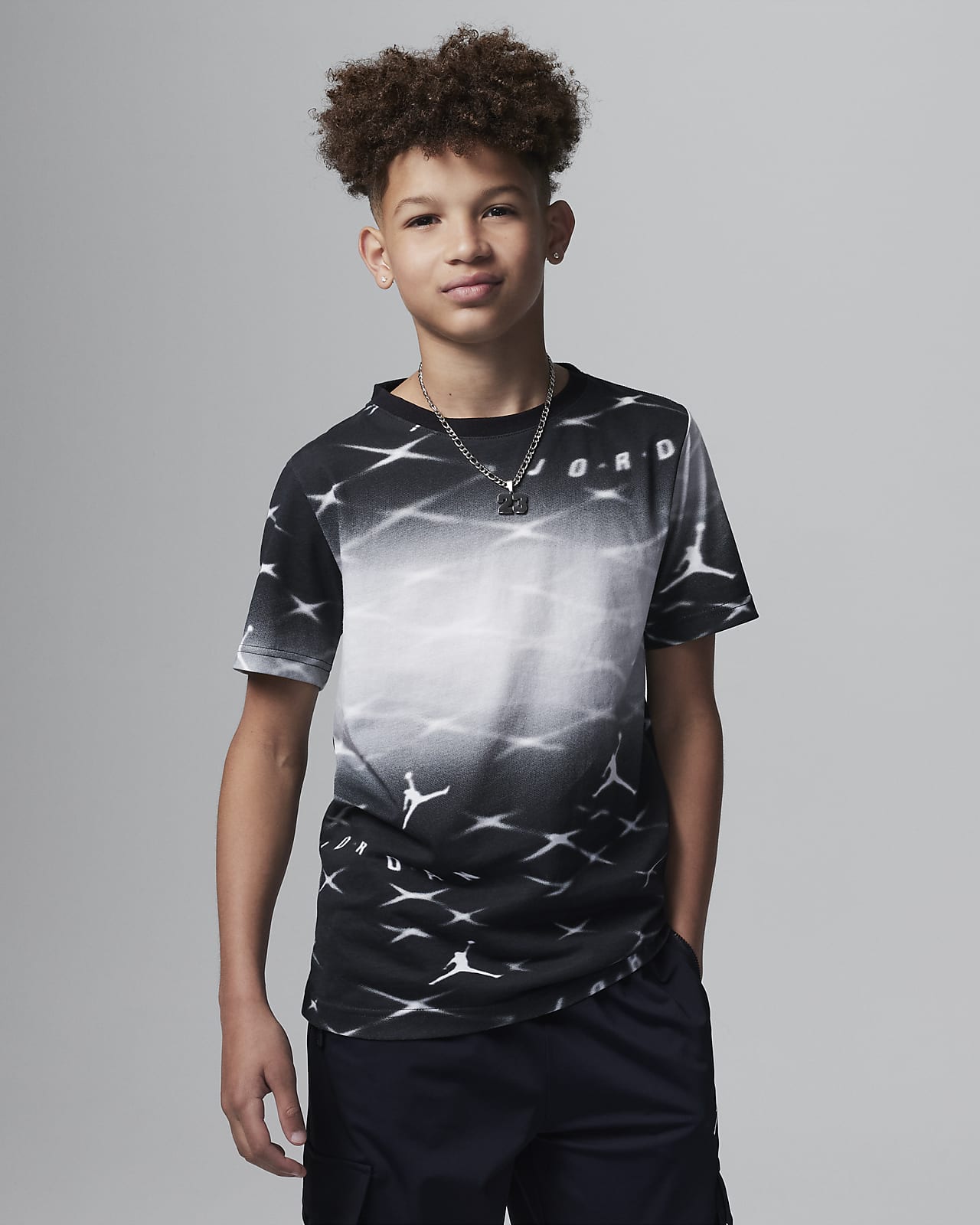 Jordan MJ Essentials Printed Tee Big Kids' (Boys) T-Shirt. Nike.com