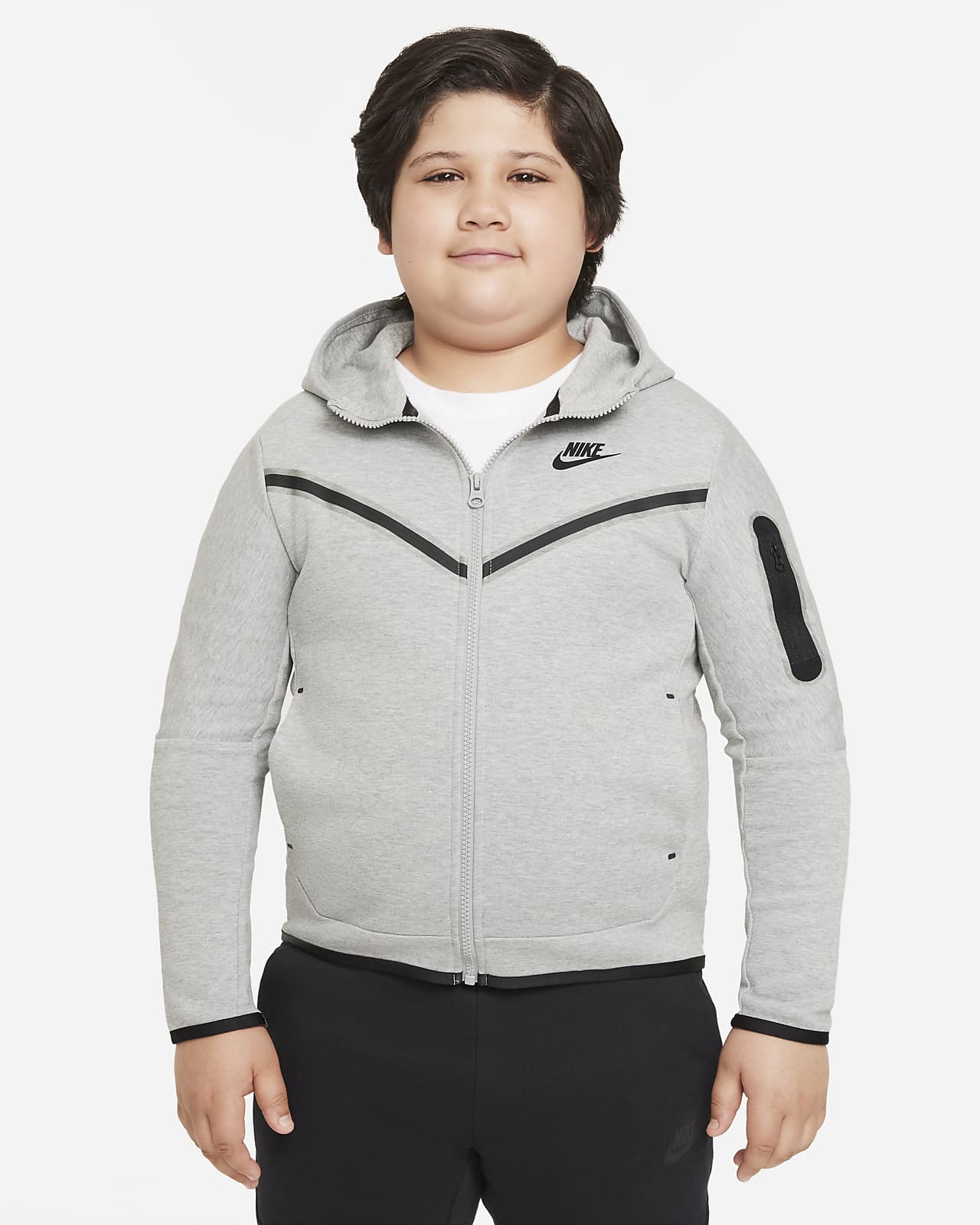 Vervoer opener Voorzien Nike Sportswear Tech Fleece Big Kids' (Boys') Full-Zip Hoodie (Extended  Size). Nike.com