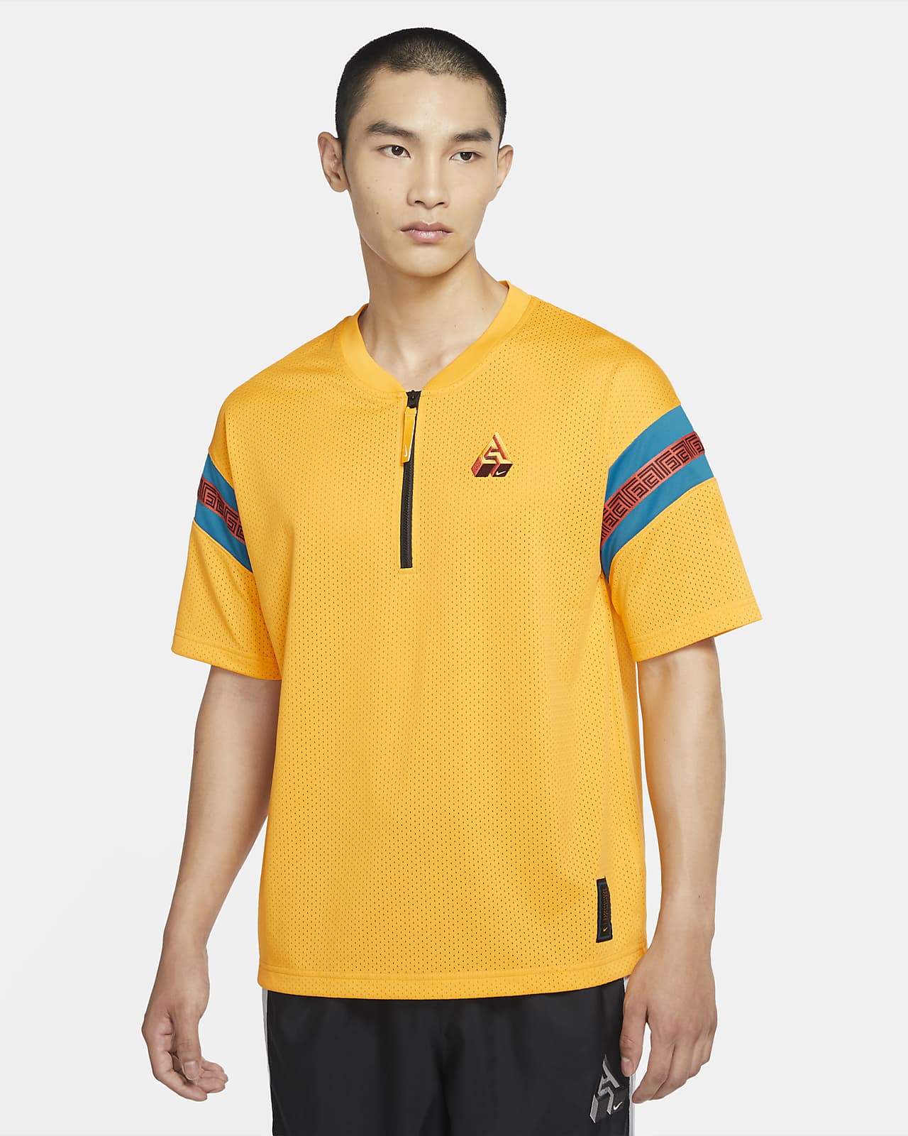 yellow short sleeve top