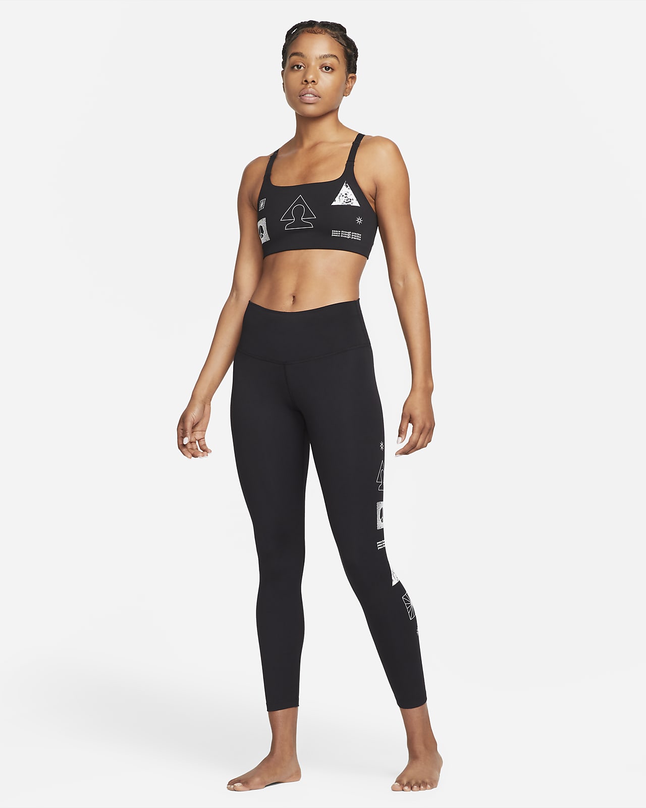 Nike Yoga Women's 7/8 HighRise Graphic Leggings. Nike AT