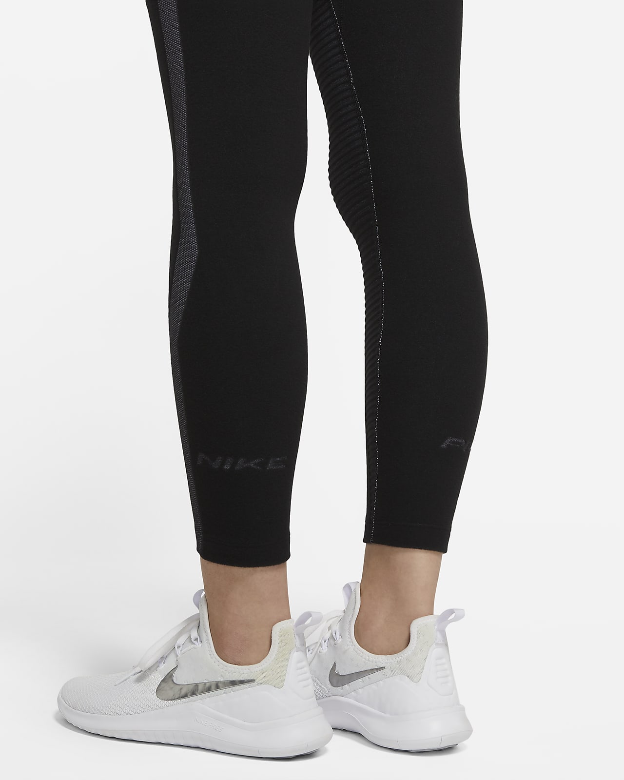 nike women's pro hyperwarm fleece printed athletic tights leggings