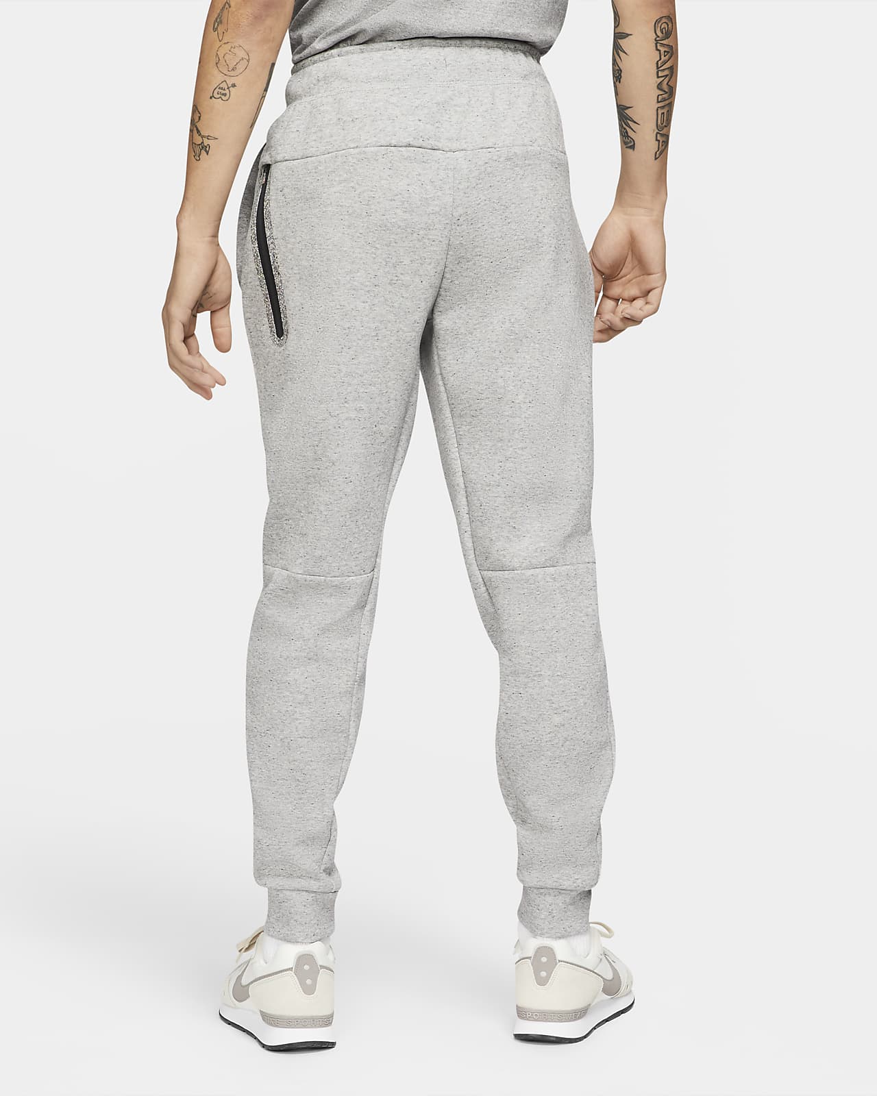 nike tech fleece pants white and grey