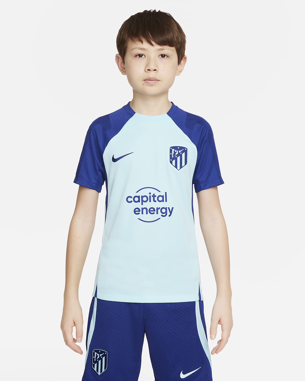 Playera fútbol manga corta para niños talla grande Dri-FIT Atlético Madrid . Nike.com