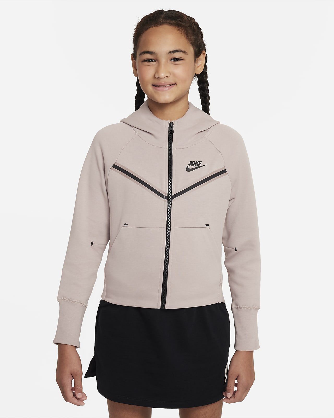 Nike Sportswear Tech Fleece Dessuadora amb caputxa i cremallera completa - Nena