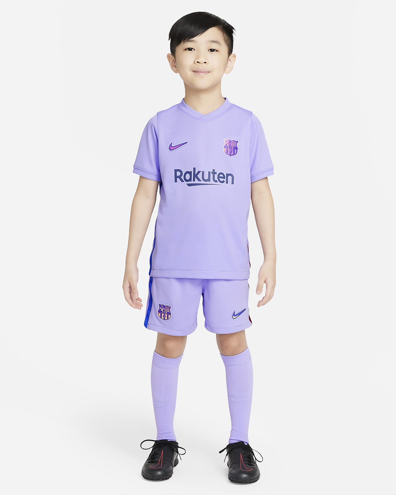 FC Barcelona 2021/22 Away Little Kids' Kit.