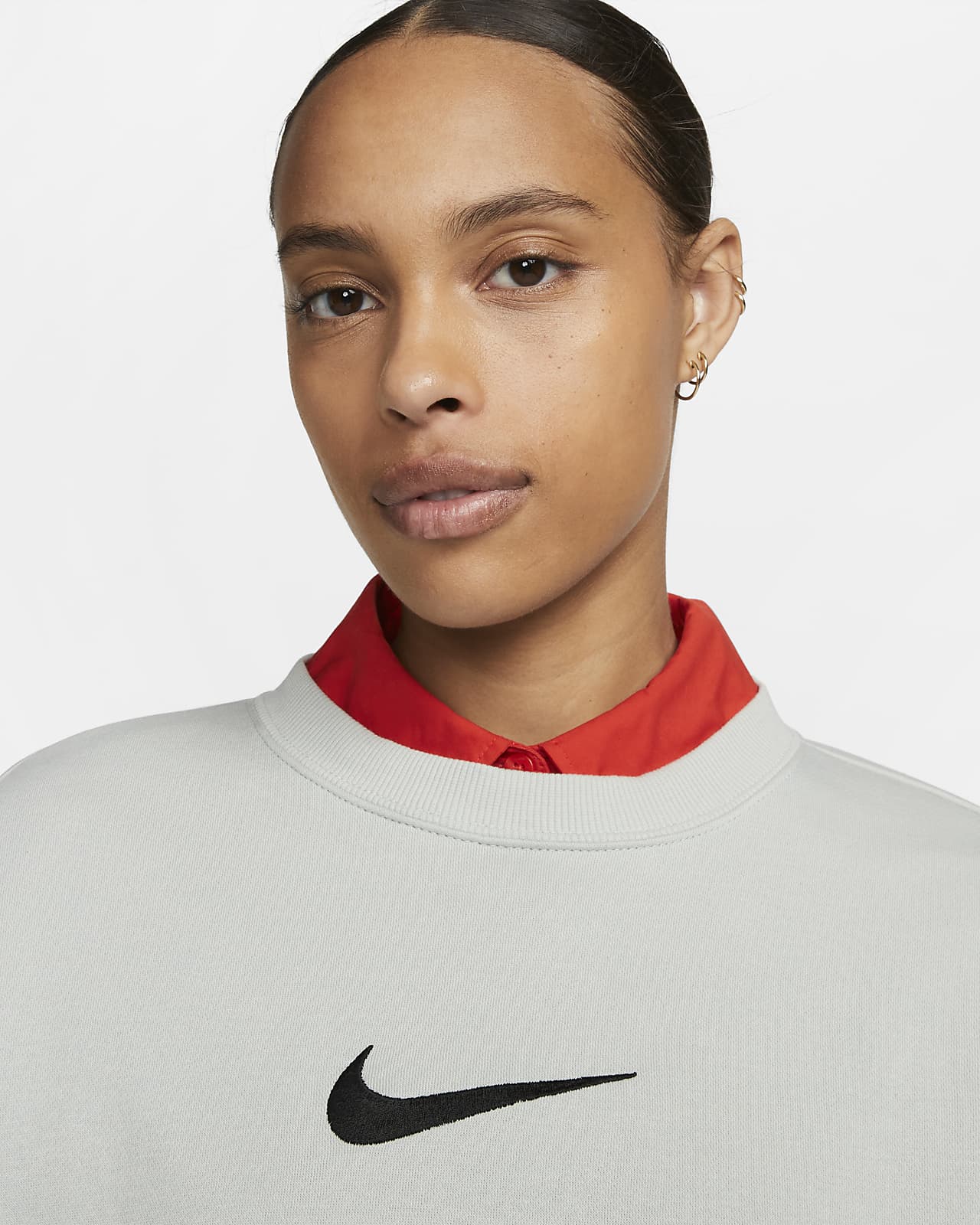 Nike women's sportswear phoenix fleece mock neck sweatshirt clearance
