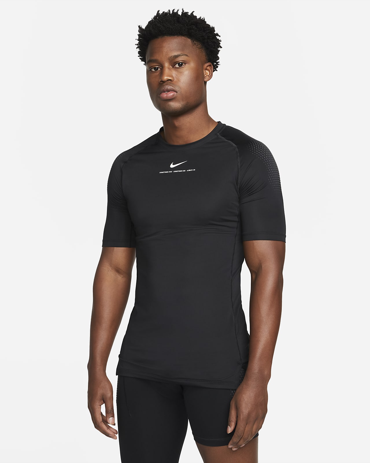 nike men's base layer short sleeve crew top