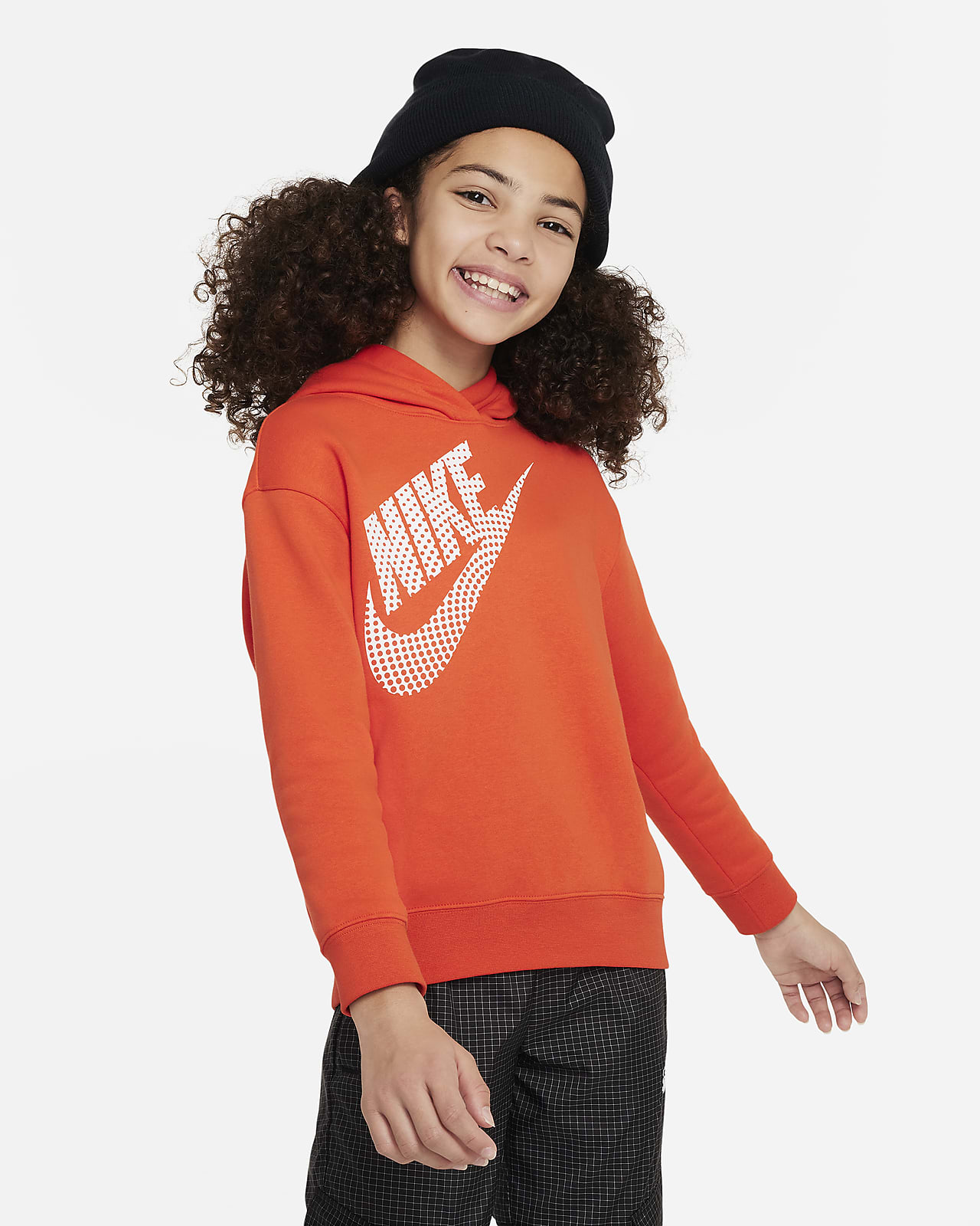 camouflage Verovering Gevangene Nike Sportswear Oversized hoodie voor meisjes. Nike BE