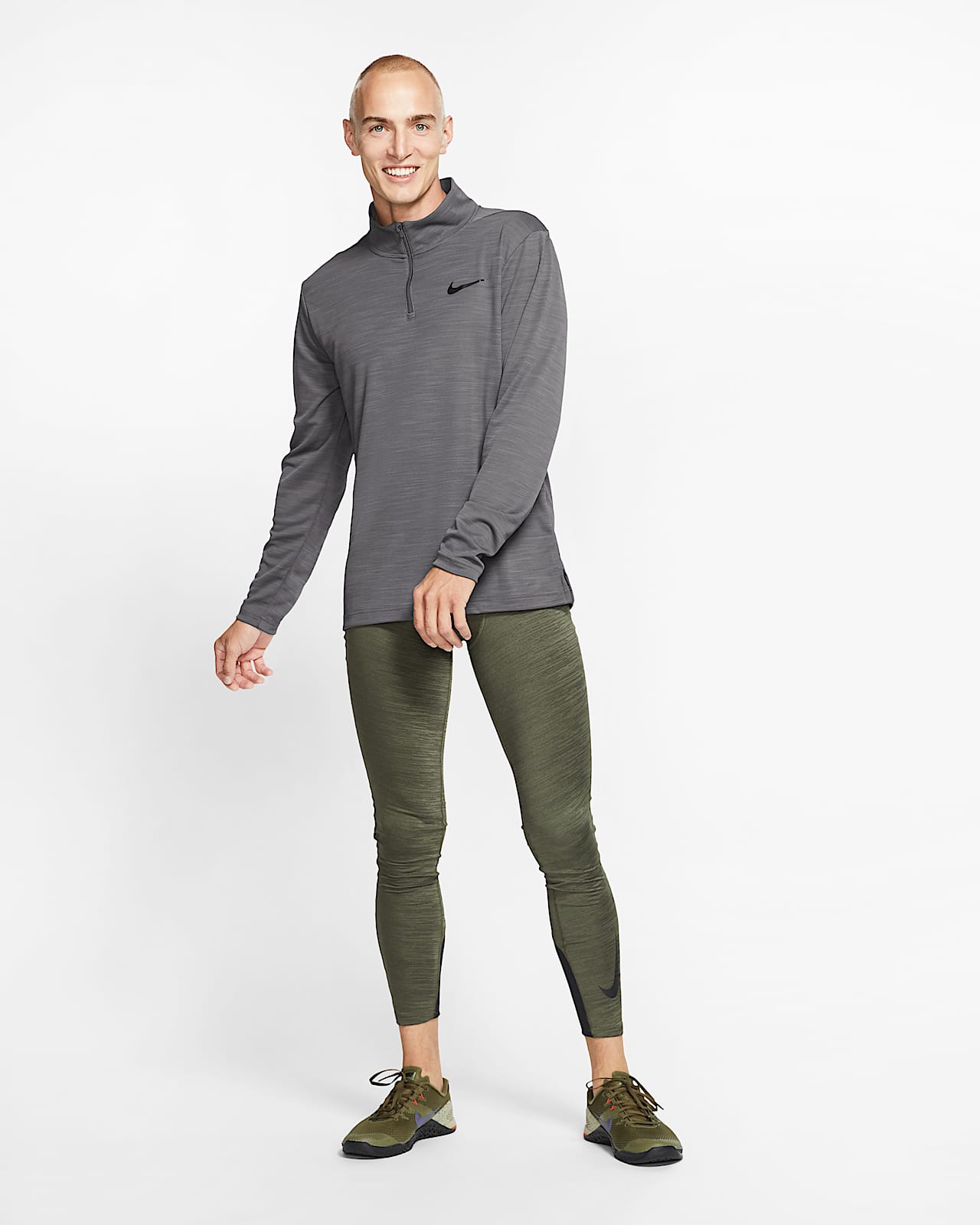 nike zip training top