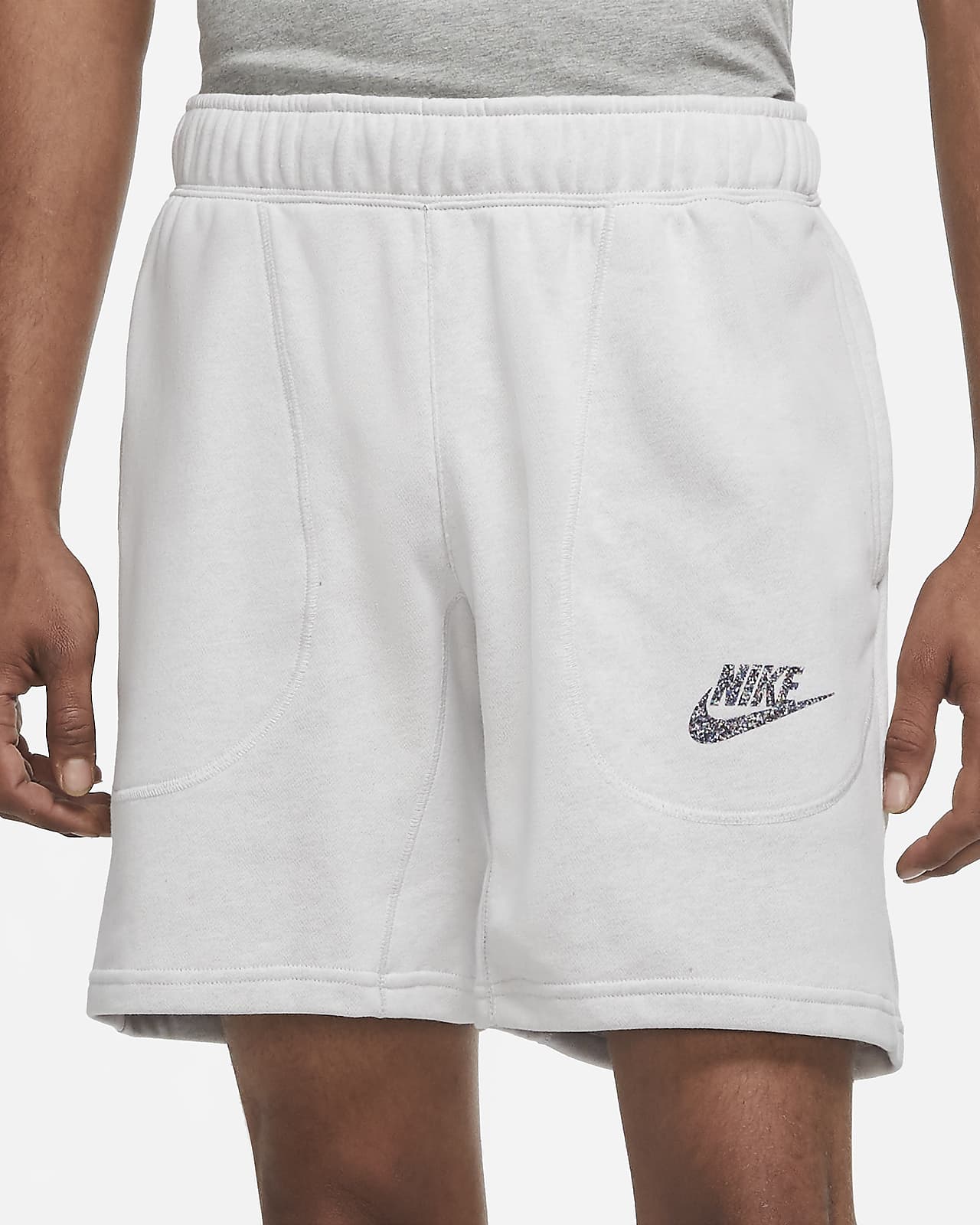 white cotton nike shorts