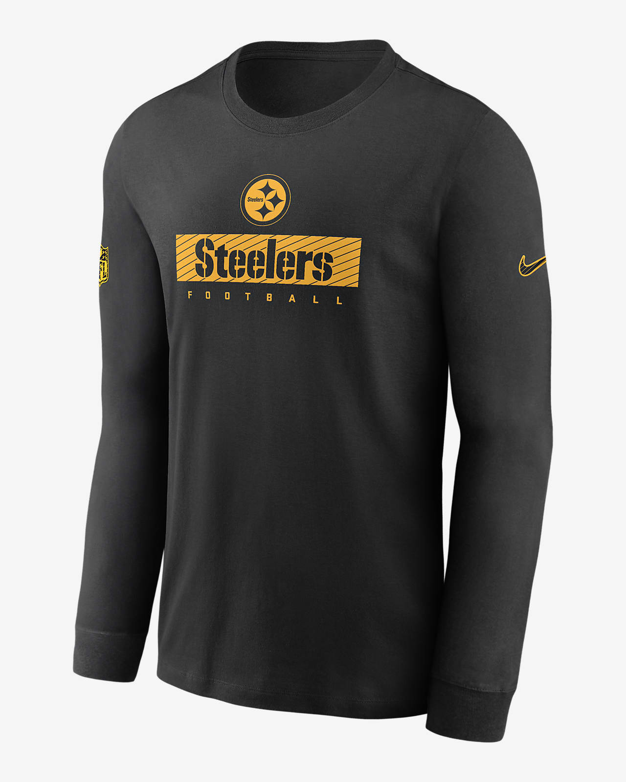 Pittsburgh Steelers Sideline Team Issue Men's Nike Dri-FIT NFL Long-Sleeve T-Shirt