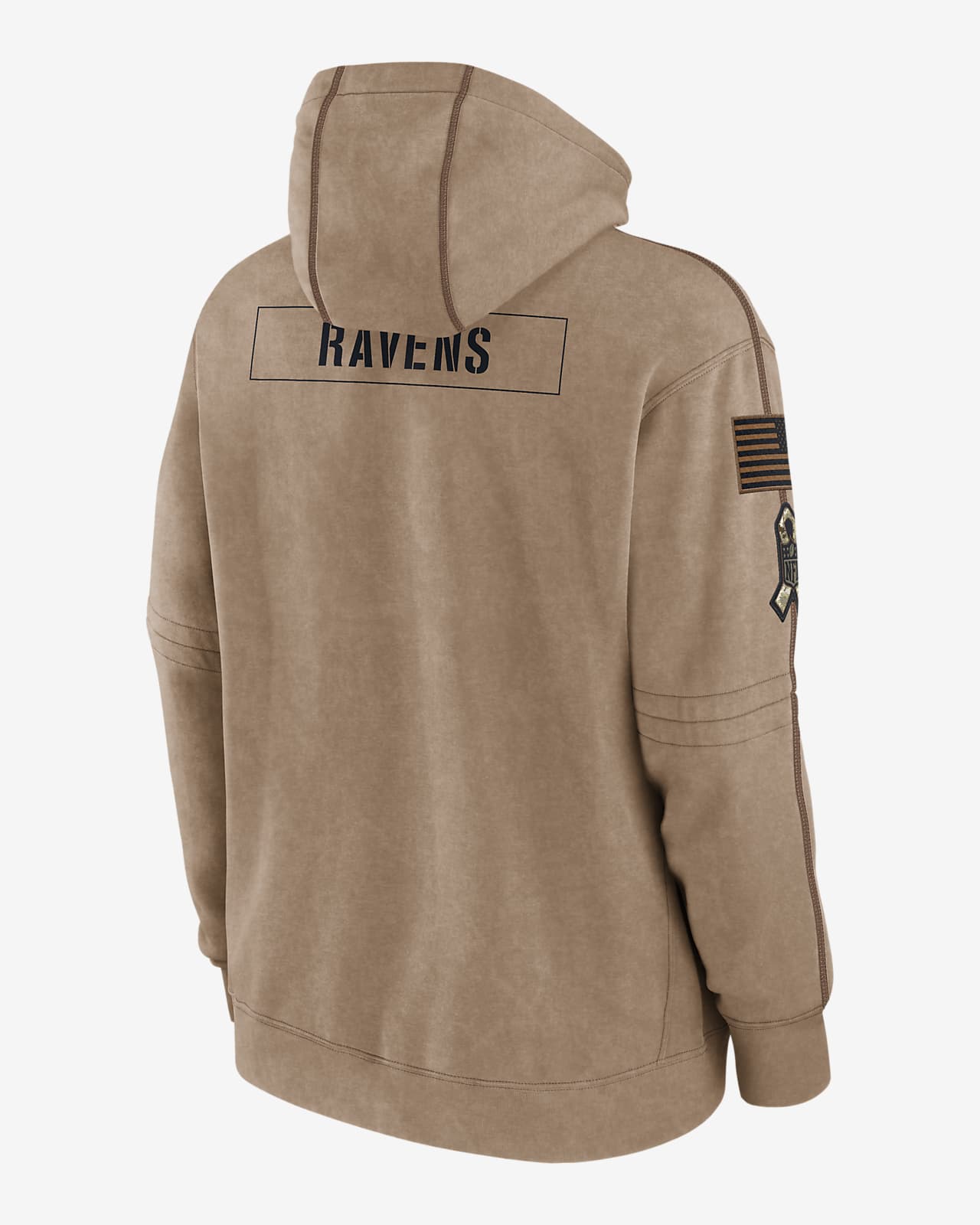 Baltimore Ravens Nike Youth 2023 Salute to Service Club Fleece Pullover  Hoodie - Brown