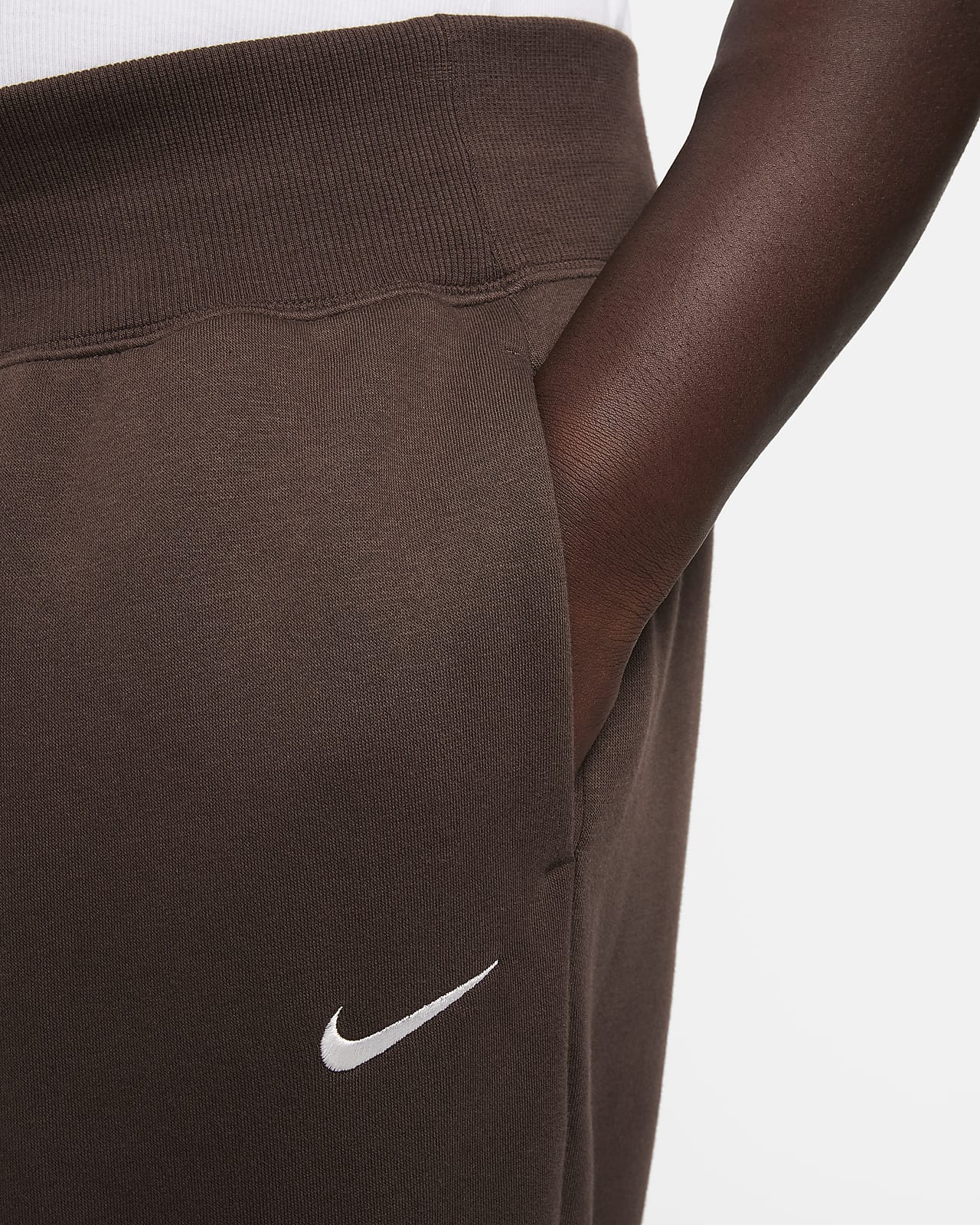 Nike Phoenix Fleece wide sweatpants in black - BLACK