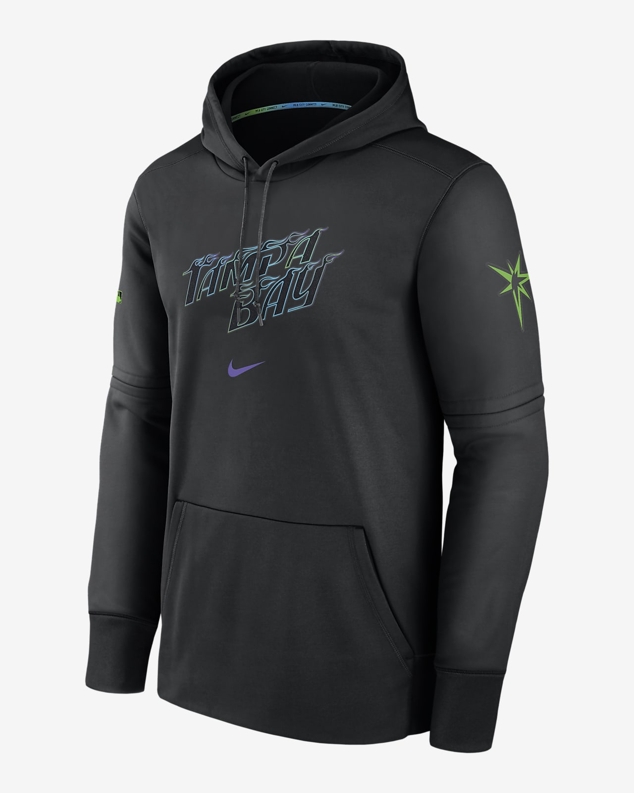 Tampa Bay Rays City Connect Practice Men's Nike Therma MLB Pullover Hoodie