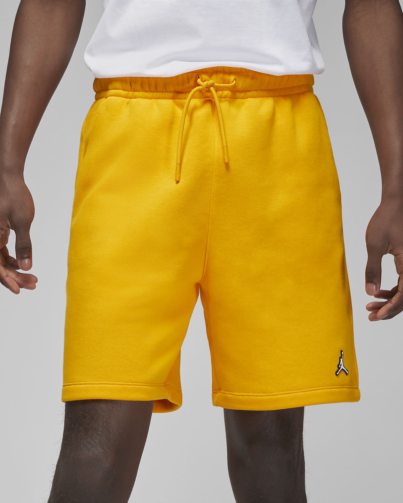 gold nike fleece shorts