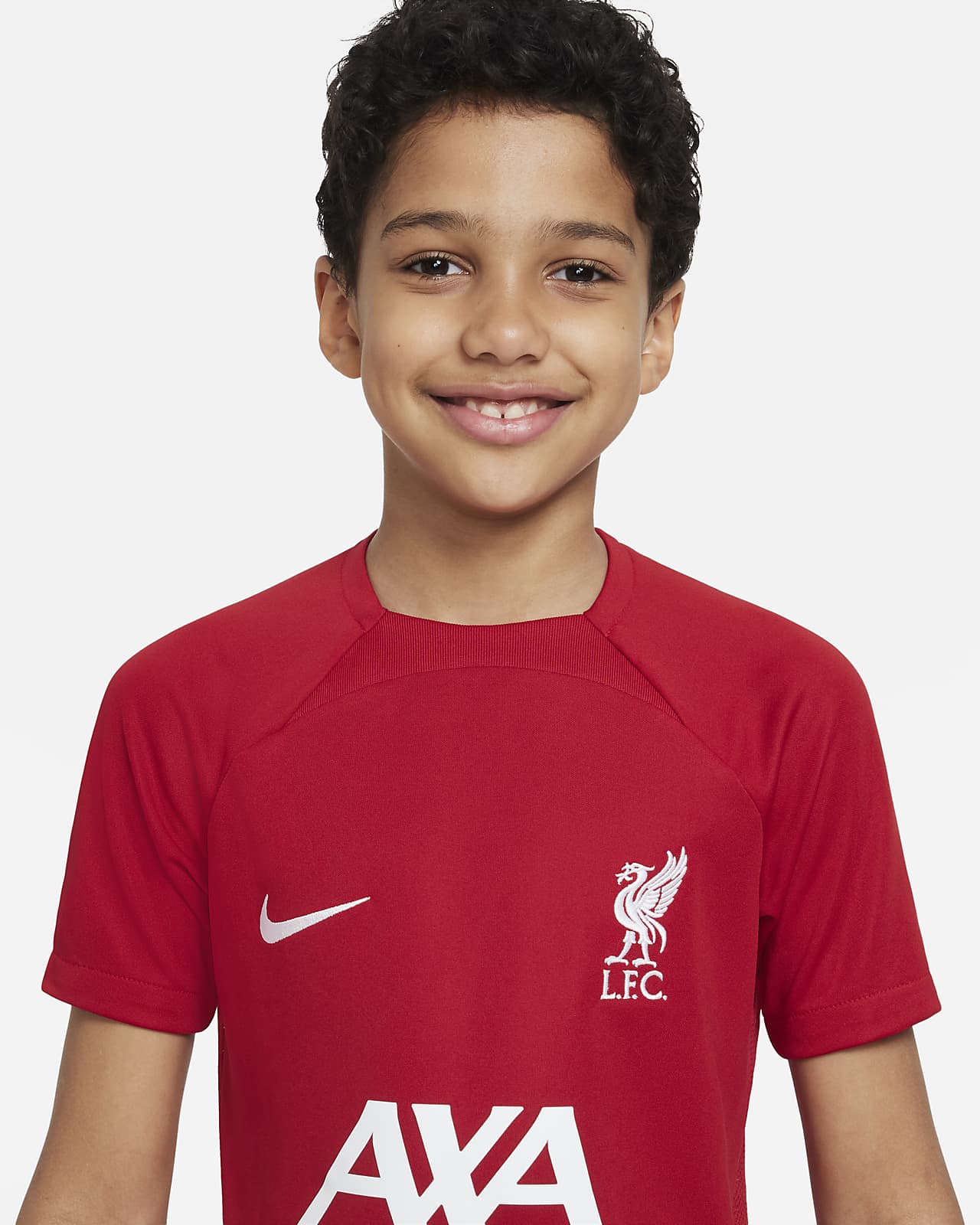 Liverpool FC Academy Pro Big Kids' Nike Dri-Fit Short-Sleeve Soccer Top in Red, Size: Large | DJ8738-688