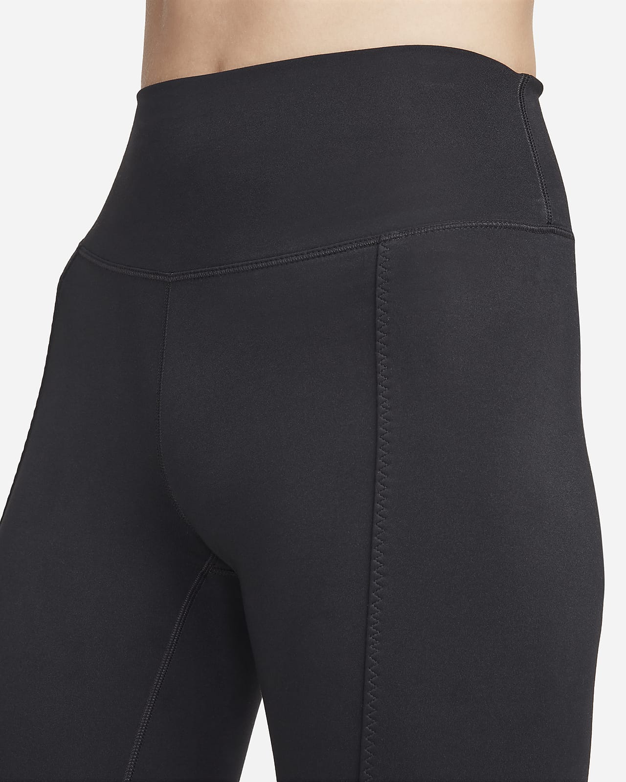 Nike One High-waisted Full-length Split-hem leggings 50% Recycled Polyester  in Brown