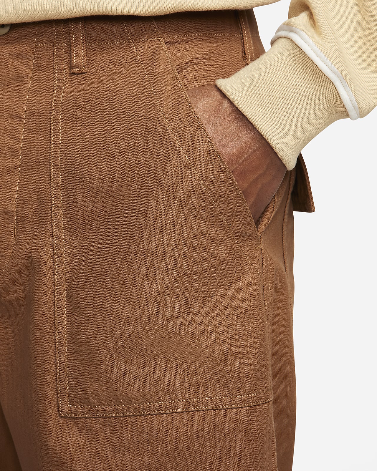 Pantalon de travail en sergé - Brun - ENFANT