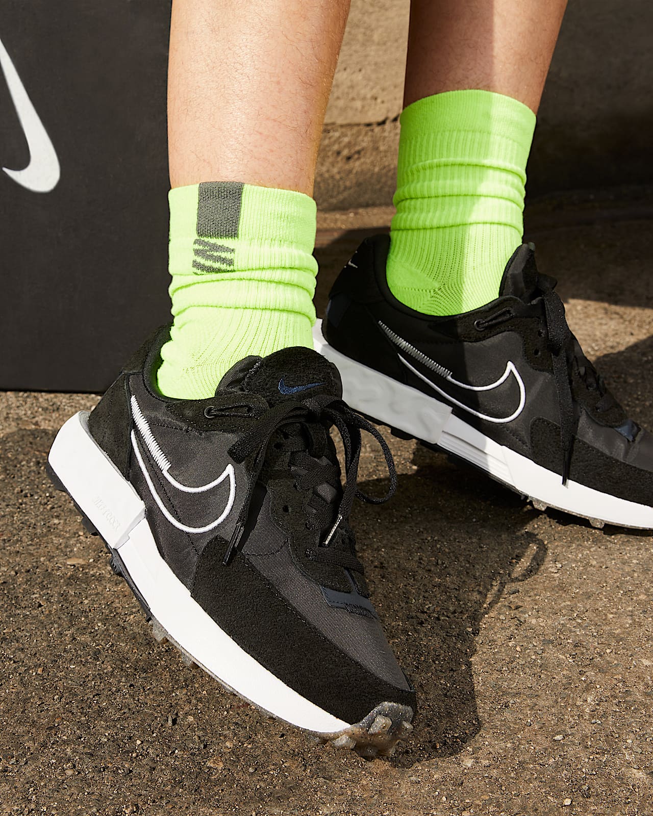 nike fontanka waffle on feet