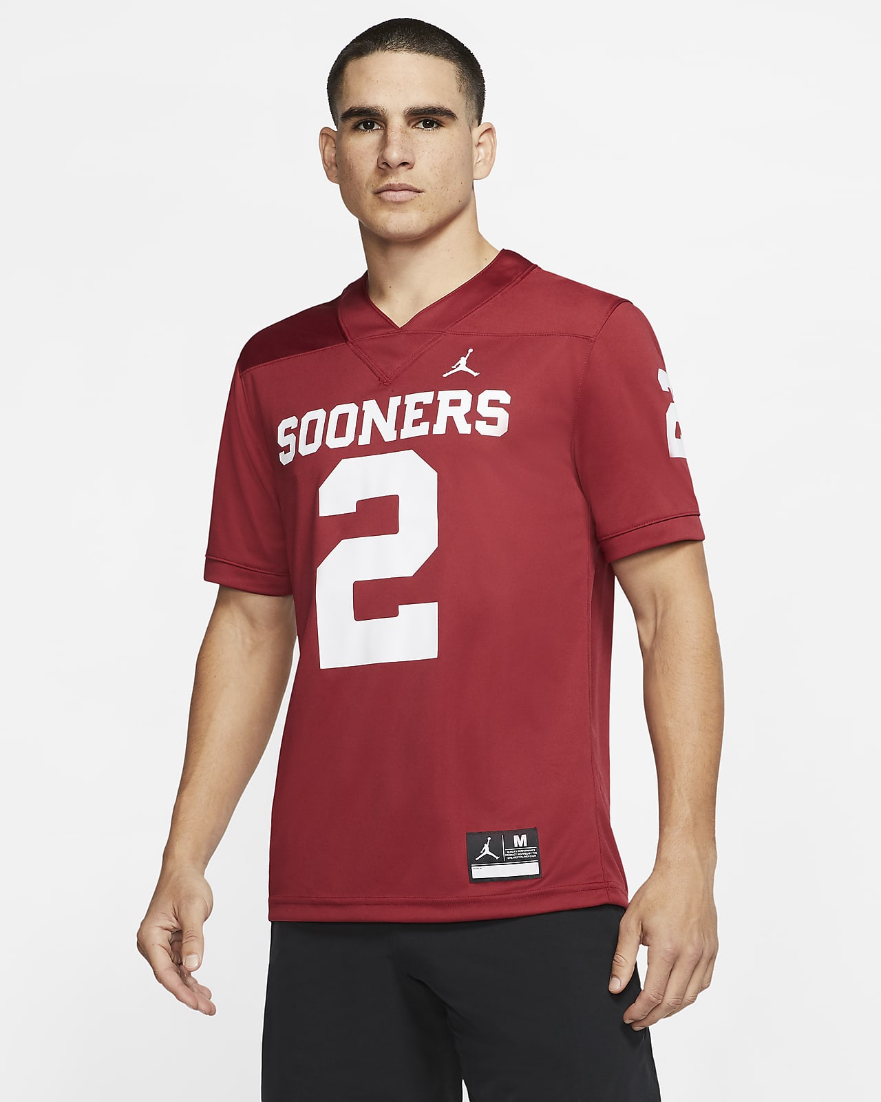 Camiseta de fútbol americano para hombre Jordan College Dri-FIT Game (Oklahoma). Nike.com