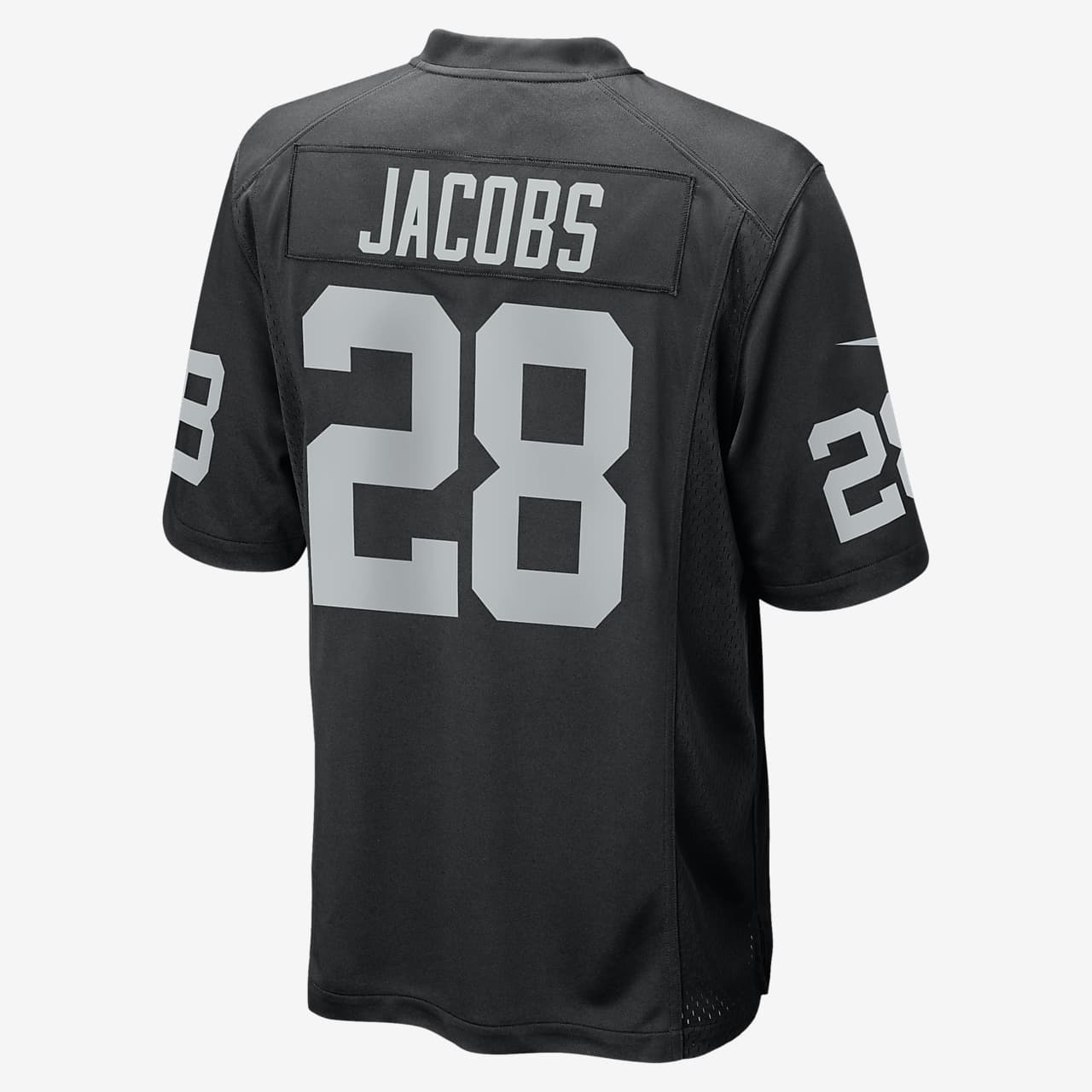 Camiseta de fútbol americano para hombre NFL Oakland Raiders Game (Josh Jacobs). Camiseta de fútbol americano para hombre NFL Oakland Raiders Game (Josh Jacobs).