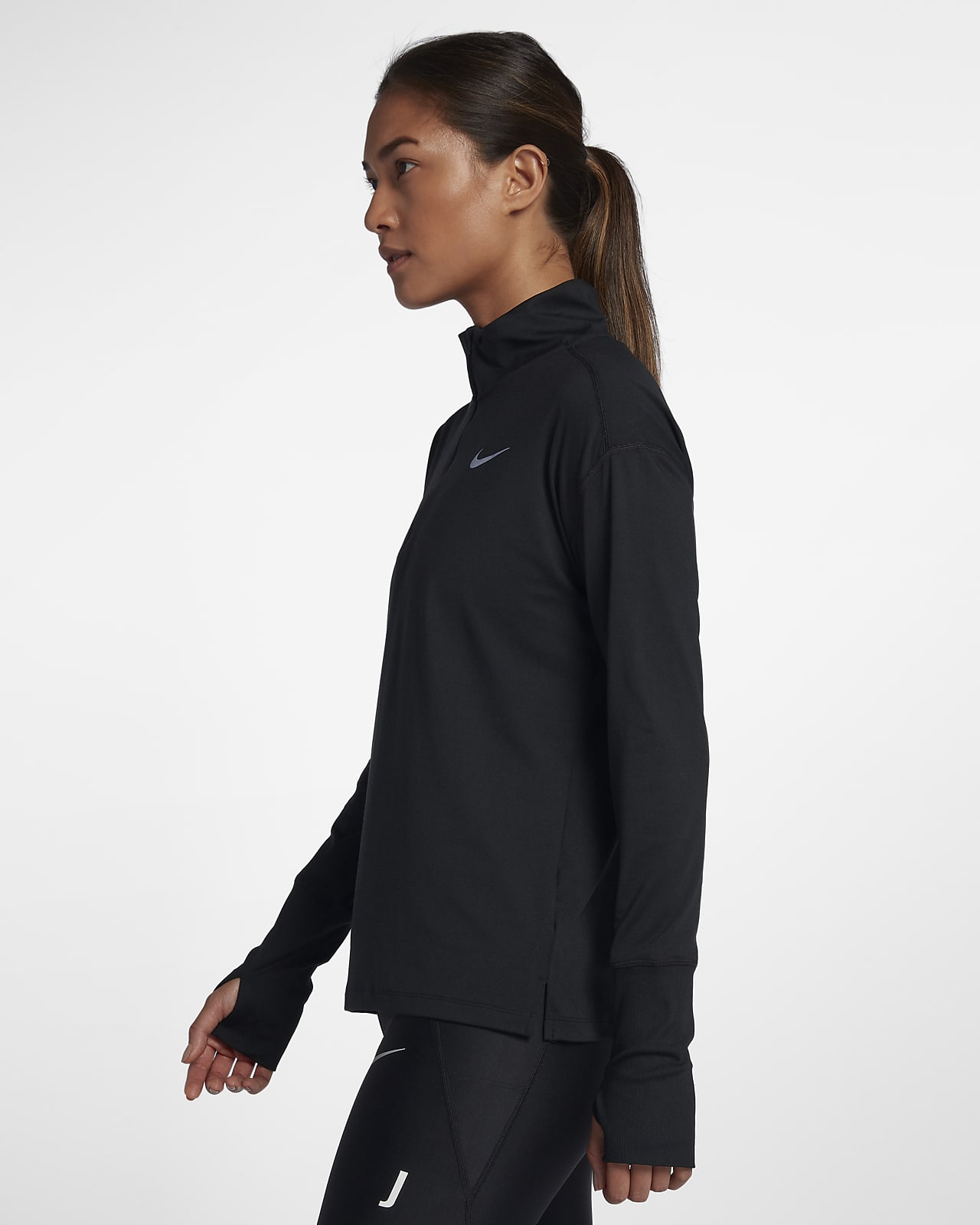 nike dry element women's long sleeve running top