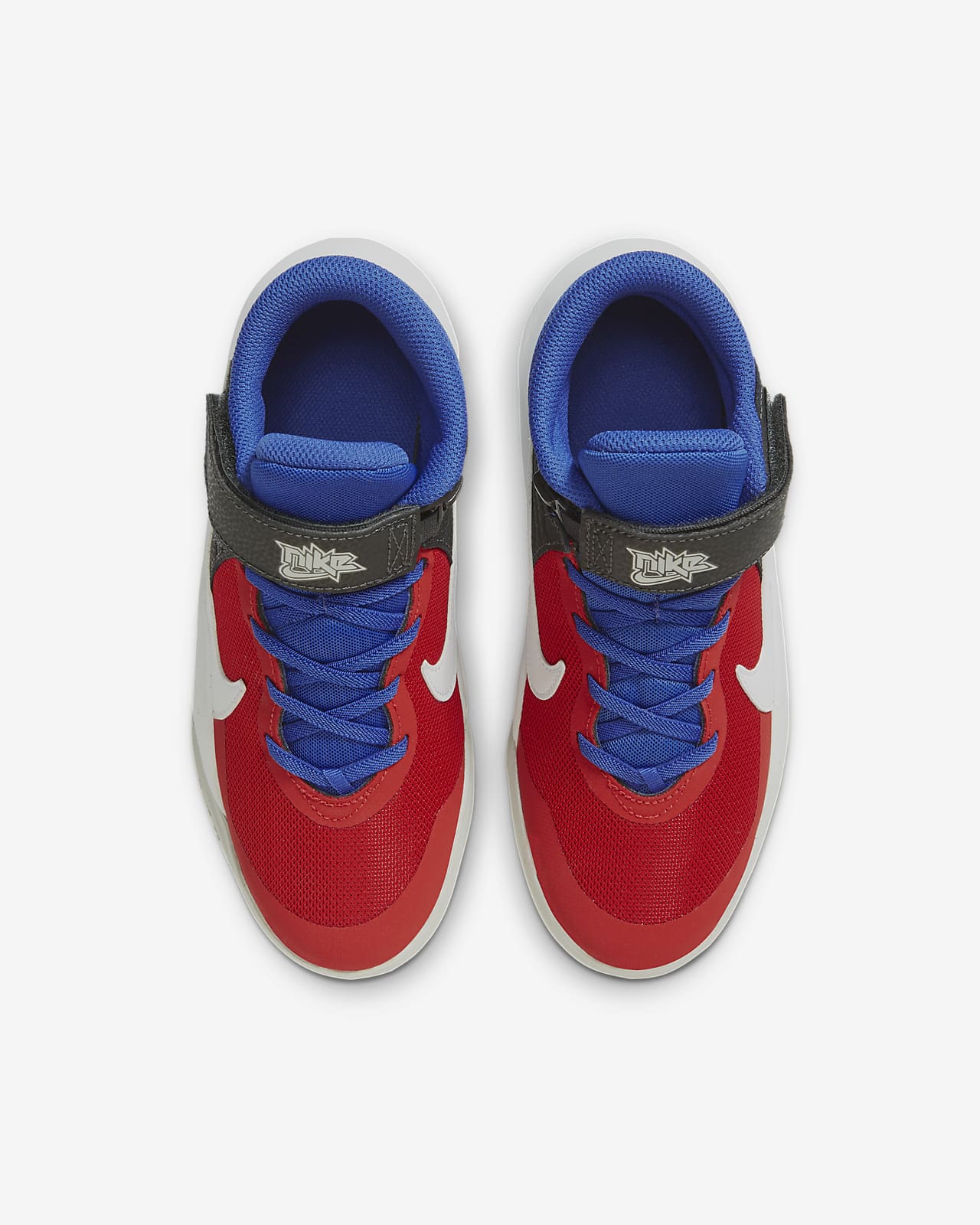 blue and white youth basketball shoes