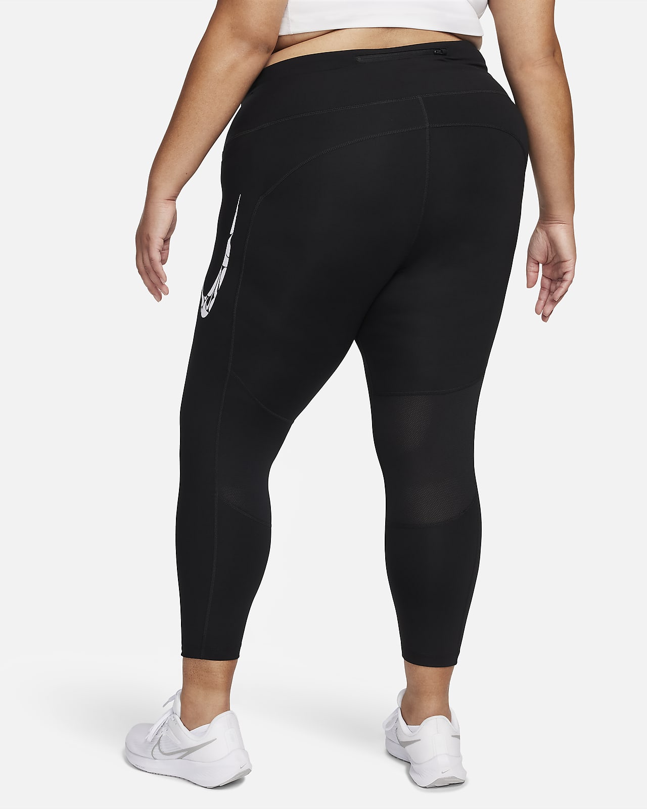 Nike Fast Women's Mid-Rise 7/8 Running Leggings with Pockets (Plus Size).  Nike NO
