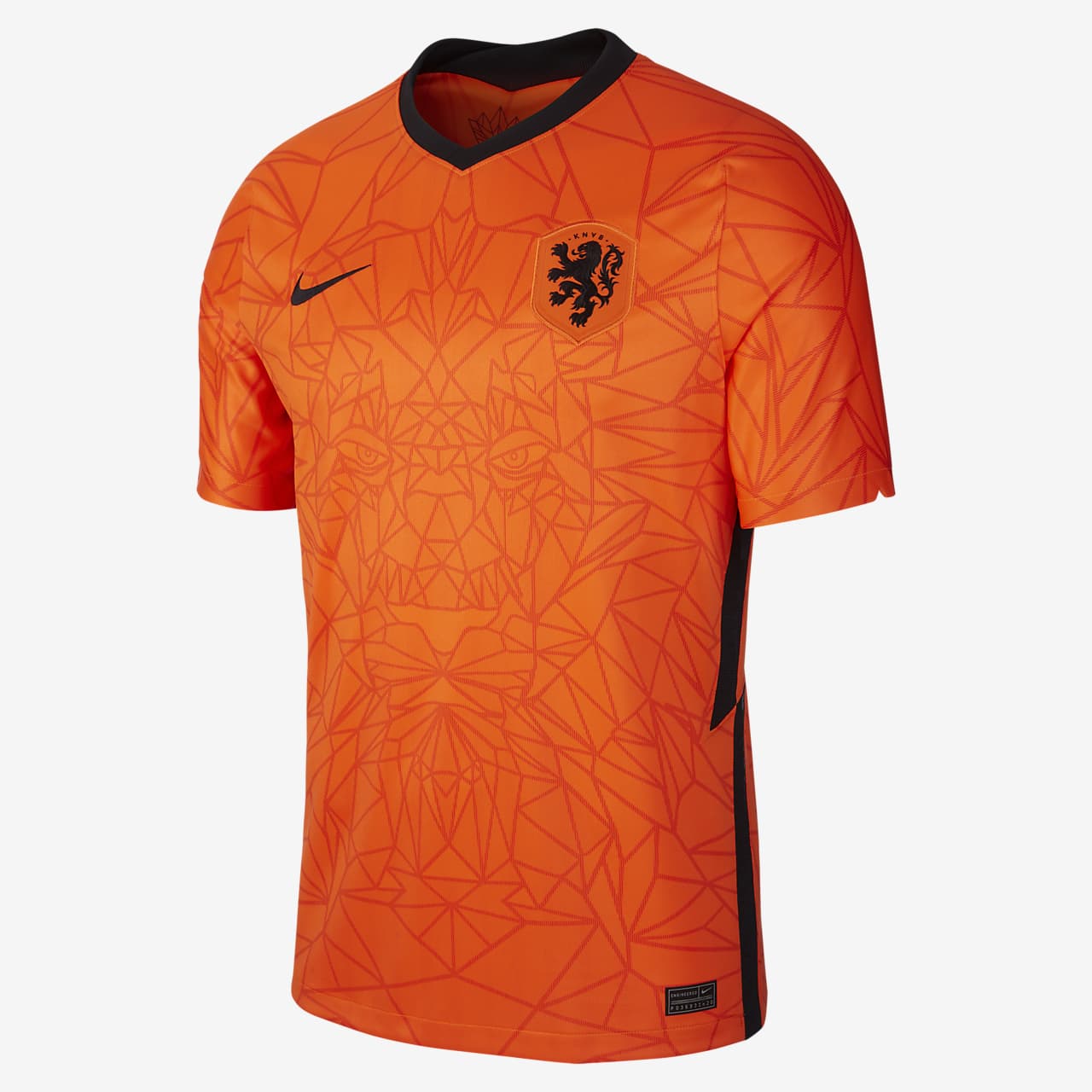 Nike Netherlands '22 Home Replica Long Sleeve Jersey, Men's, Small, Orange