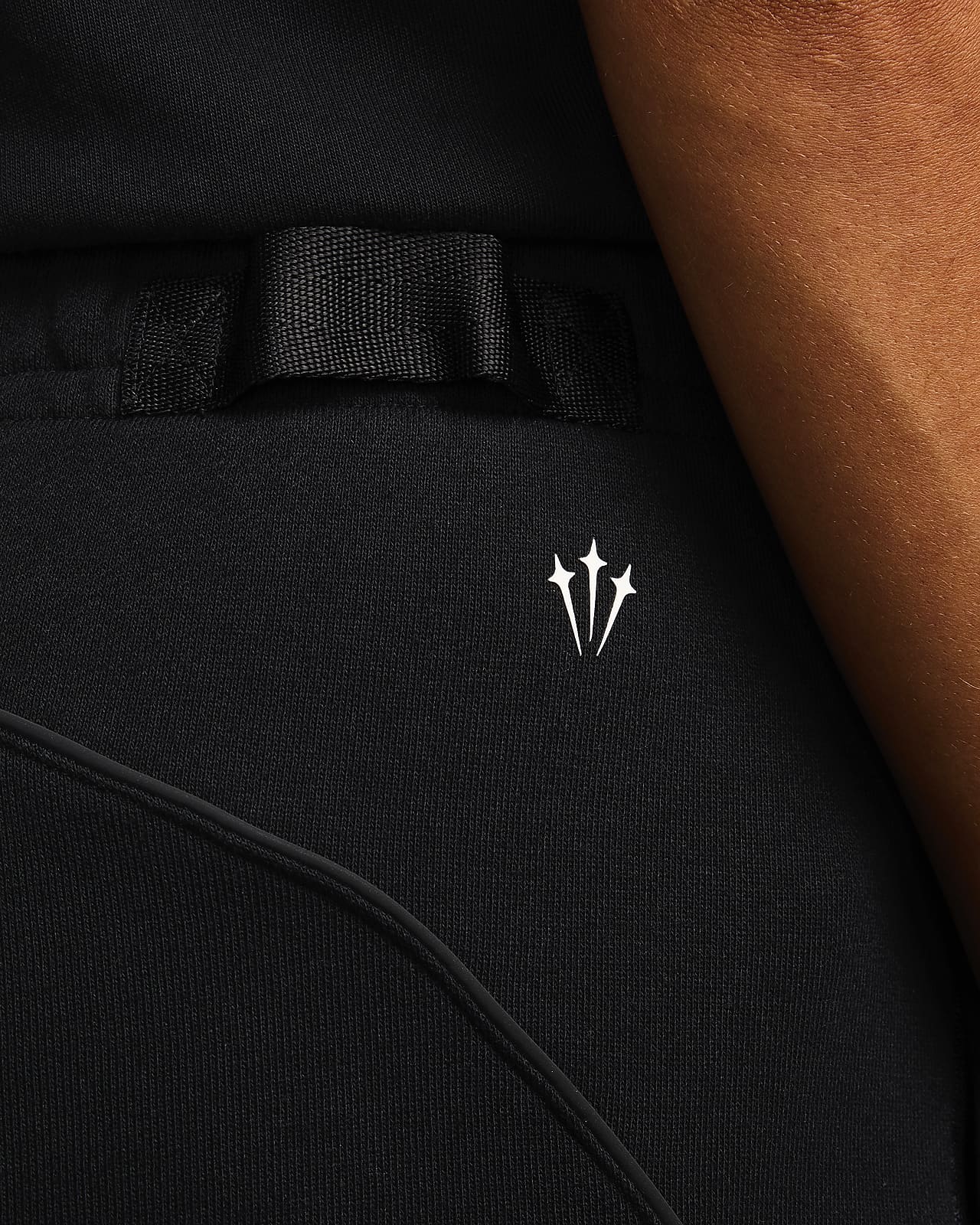 Nike X Drake NOCTA Size MEDIUM M Reflective Sweatpants Black MINT CONDTION  Zip
