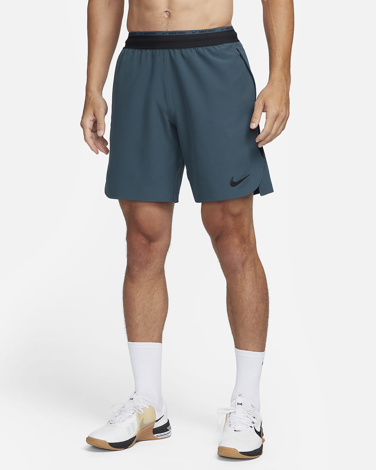 Nike Training Dri-FIT Flex Woven Heavy Weights shorts in black