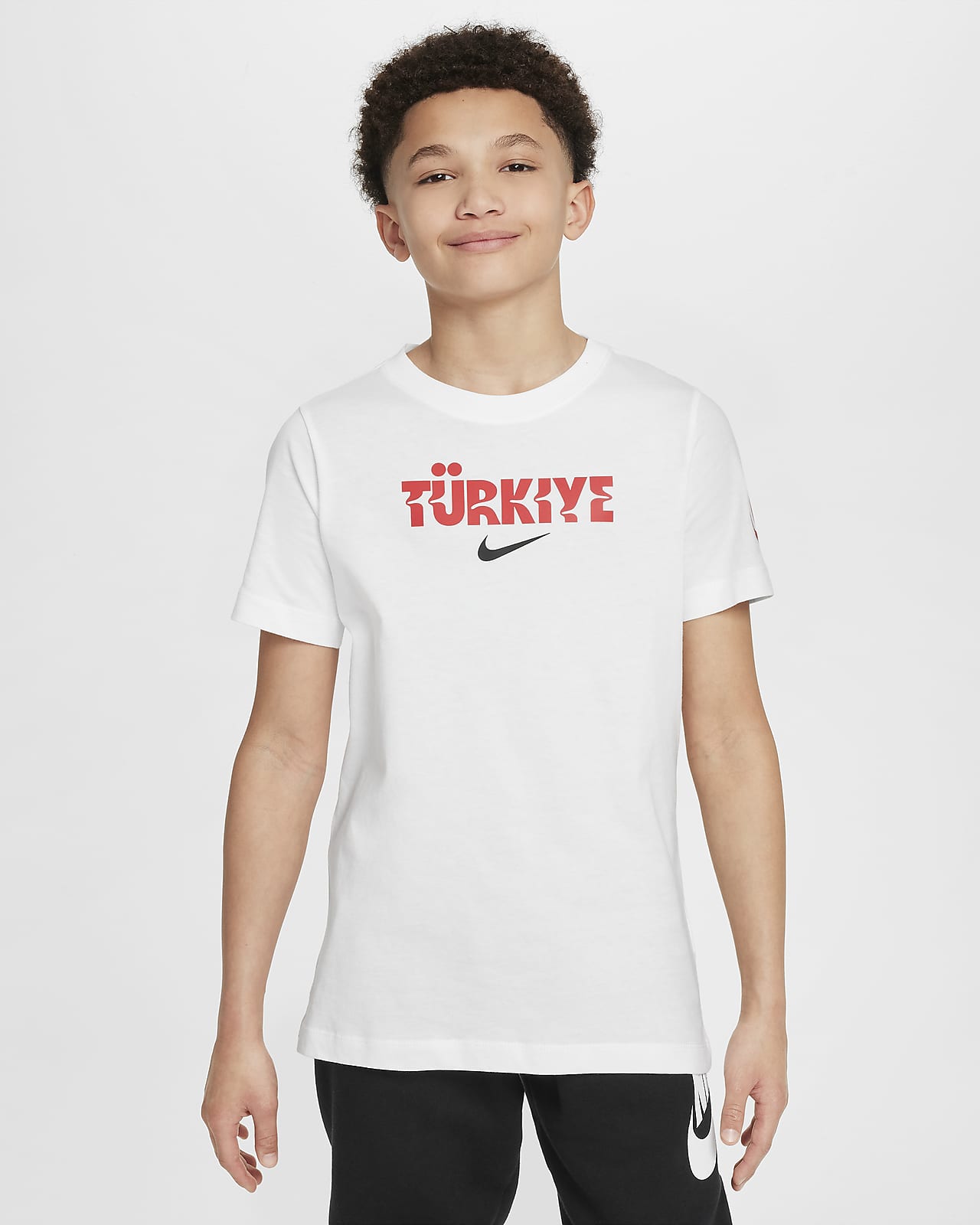 T-shirt piłkarski dla dużych dzieci Nike Turcja Crest