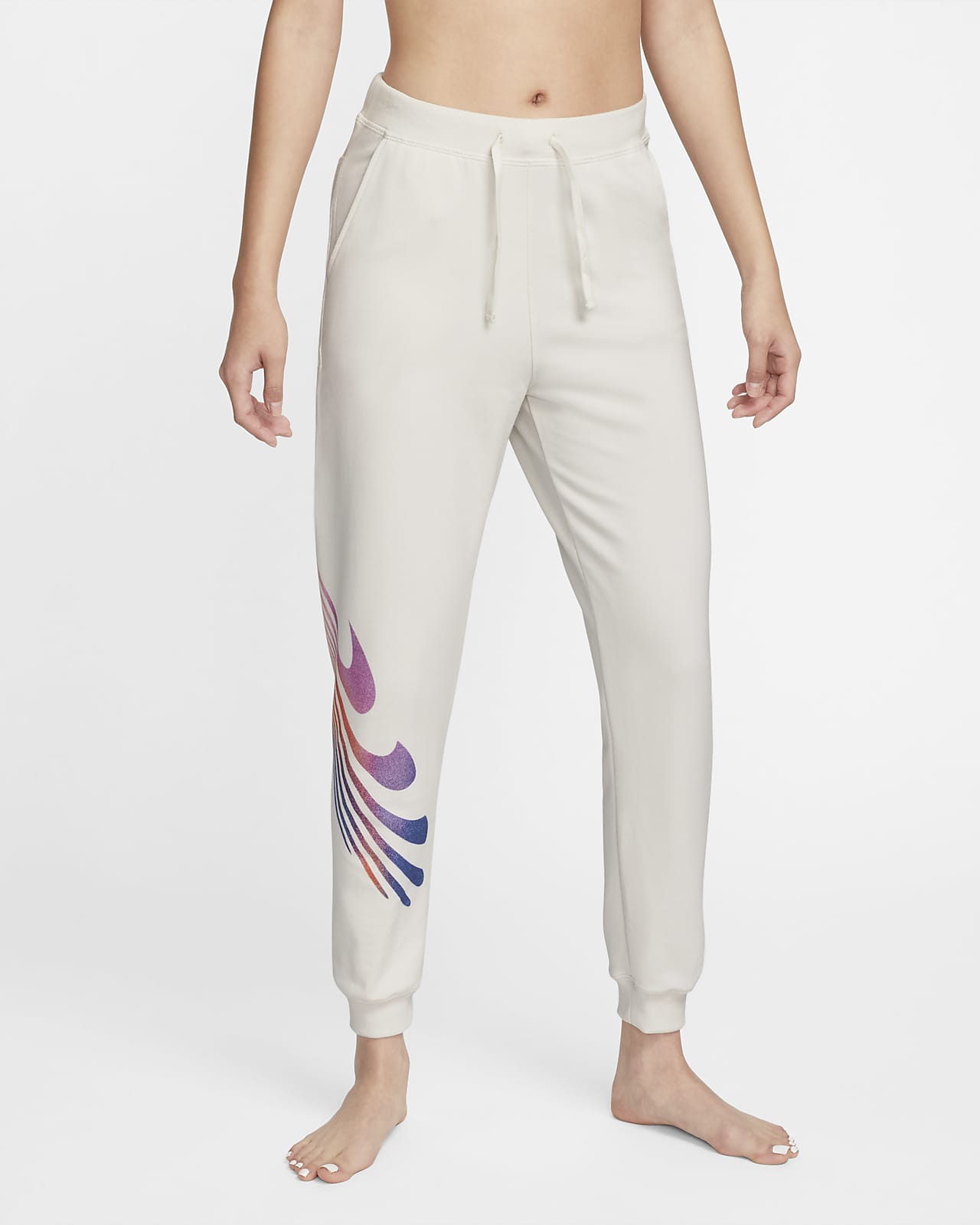high rise fleece joggers