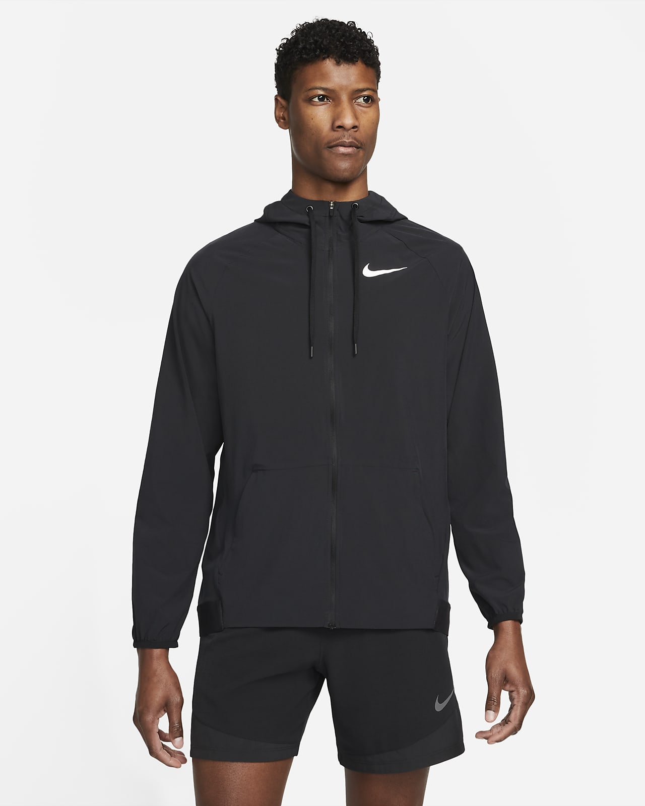 Мужская куртка для тренинга с молнией во всю длину и капюшоном Nike Pro  Dri-FIT Flex Vent Max. Nike RU