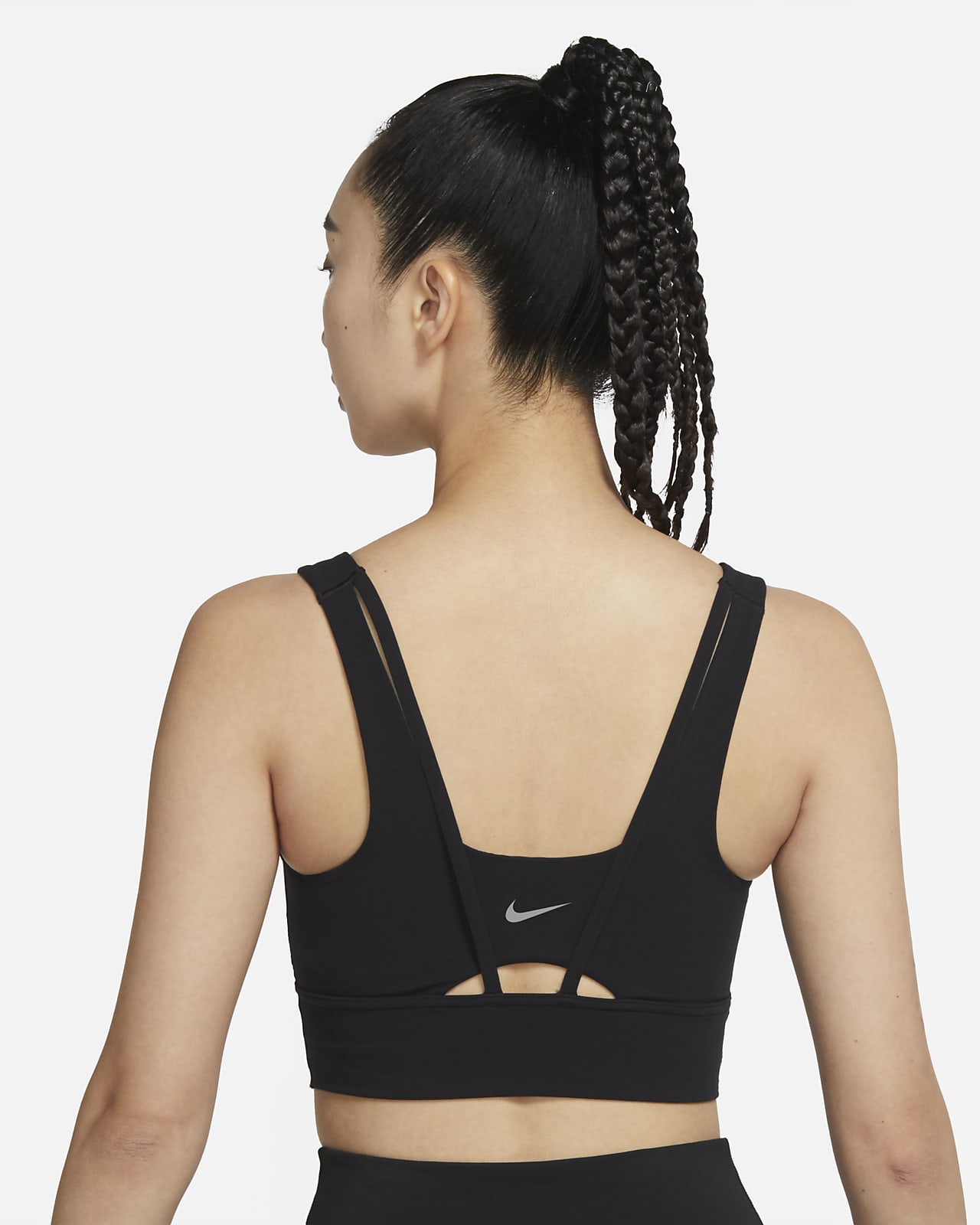 สปอร์ตบราผู้หญิงซัพพอร์ตระดับกลางช่วงตัวยาวเสริมฟองน้ำ Nike Dri-FIT Alate Ellipse