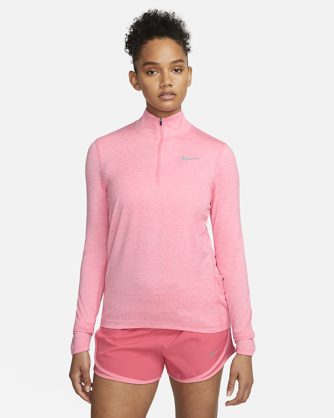 Nike Camiseta de running con media cremallera - Mujer. ES