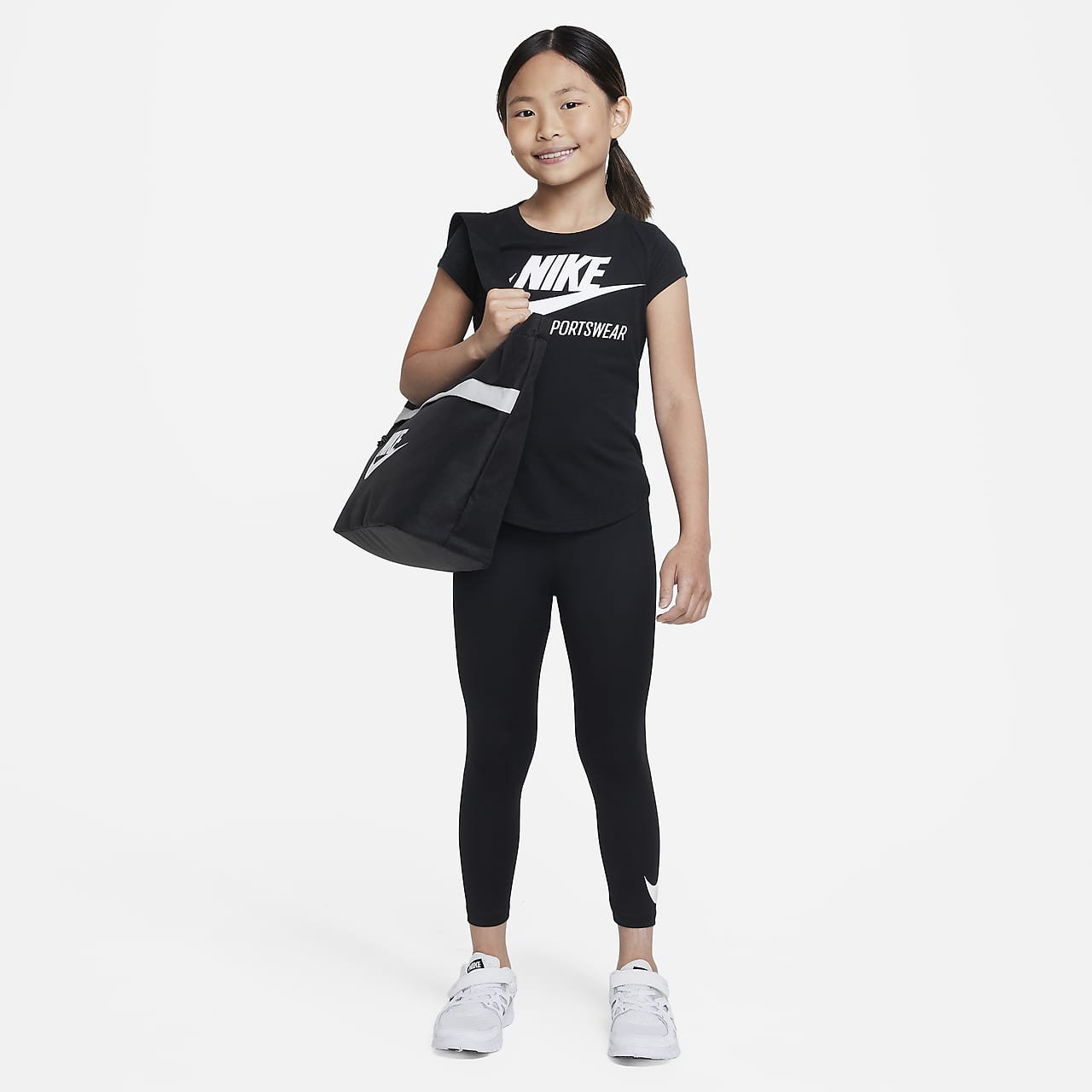 Nike Younger Kids' Dri-FIT Essentials Swoosh Leggings. Nike HU