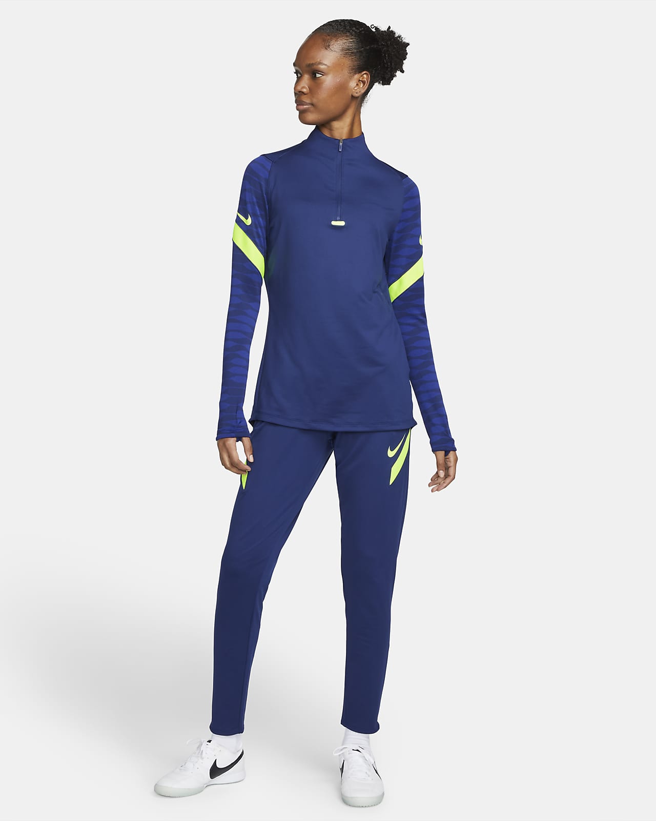 nike strike half zip blue