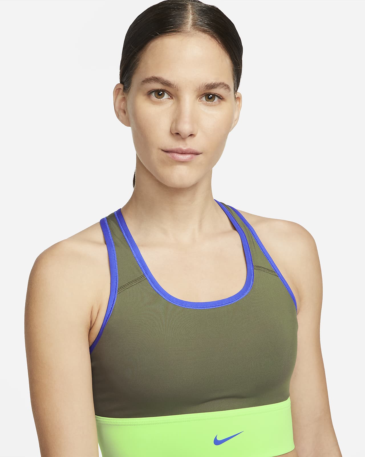 Nike DriFIT Swoosh Women's MediumSupport 1Piece Padded Longline