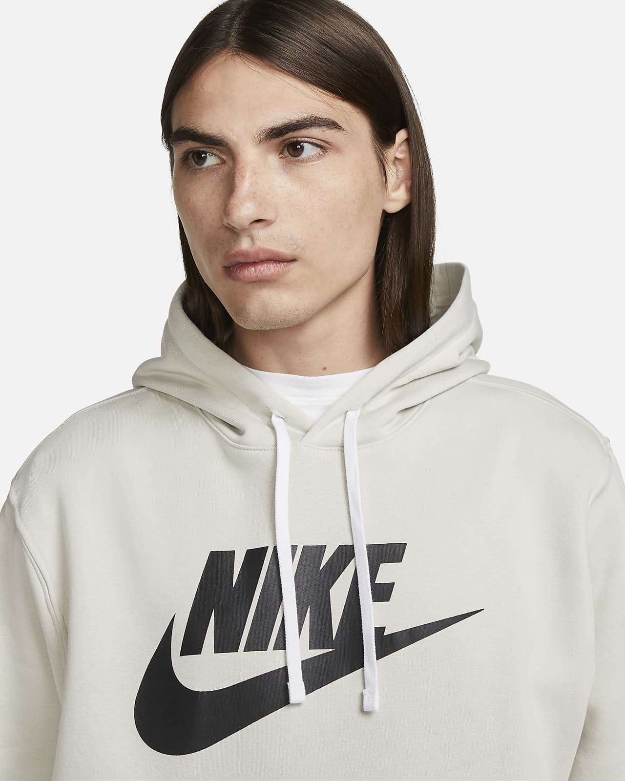 NIKE Sportswear Club Fleece Mens Sweatshirt - BONE