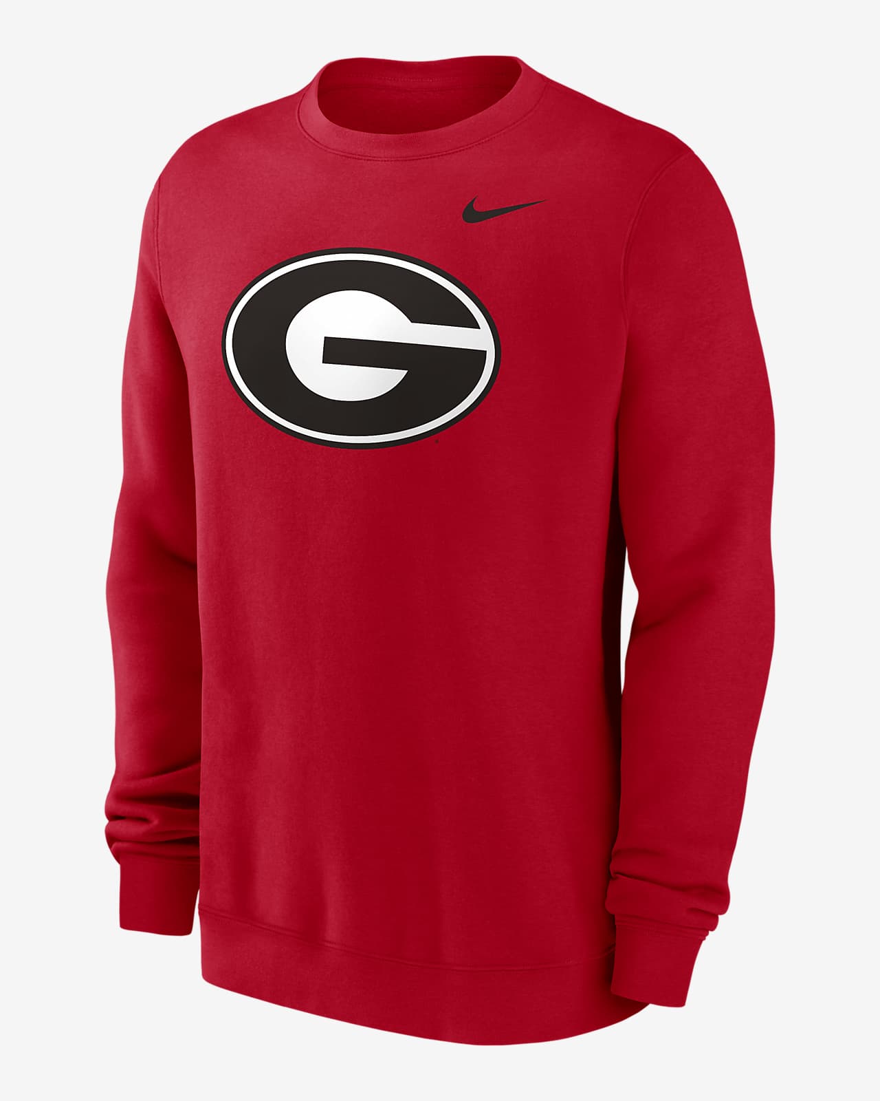 Sudadera de cuello redondo sin cierre universitaria Nike para hombre Georgia Bulldogs Primetime Evergreen Logo