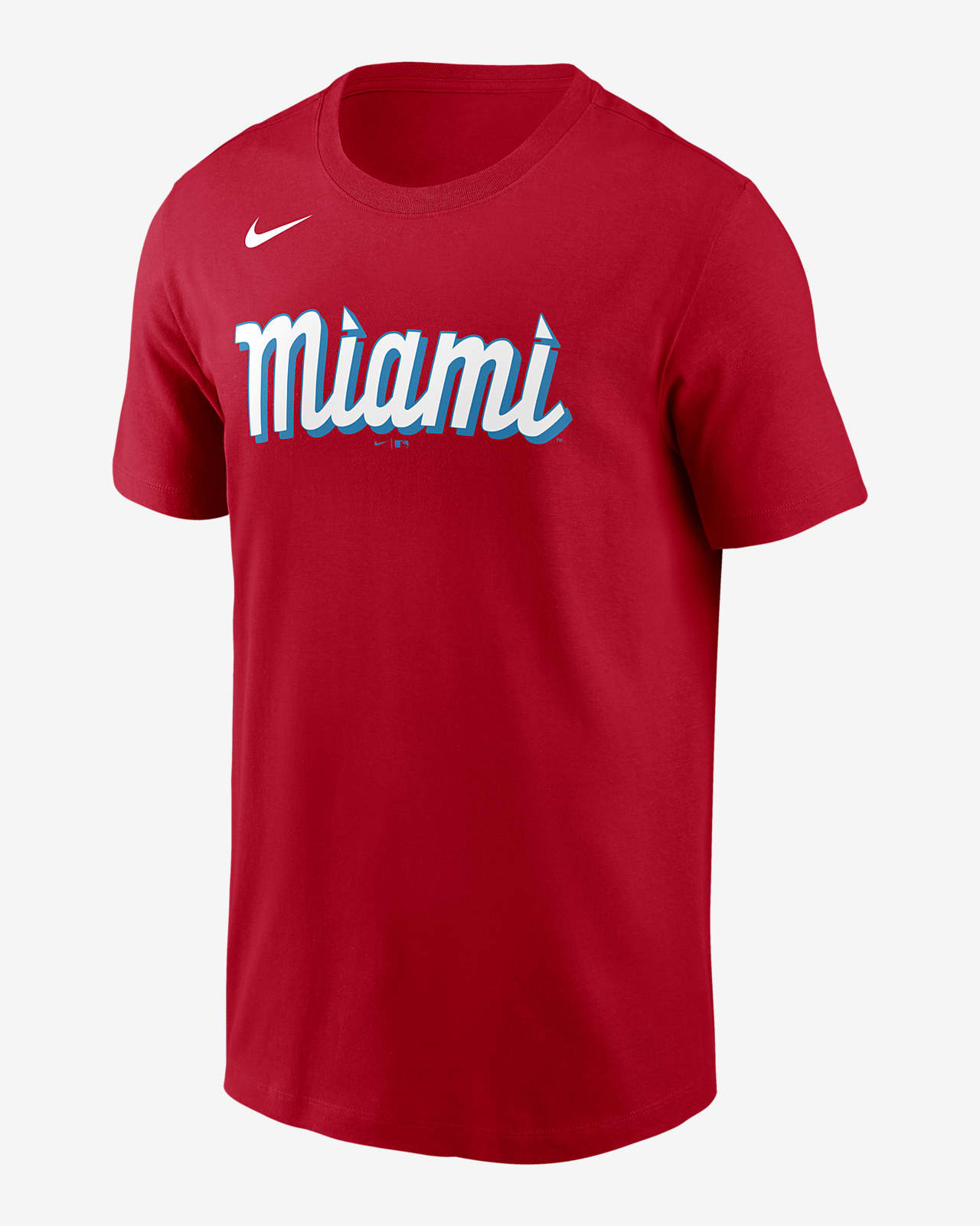 Women's Nike Red Miami Marlins City Connect Velocity Space-Dye V-Neck T-Shirt Size: Large